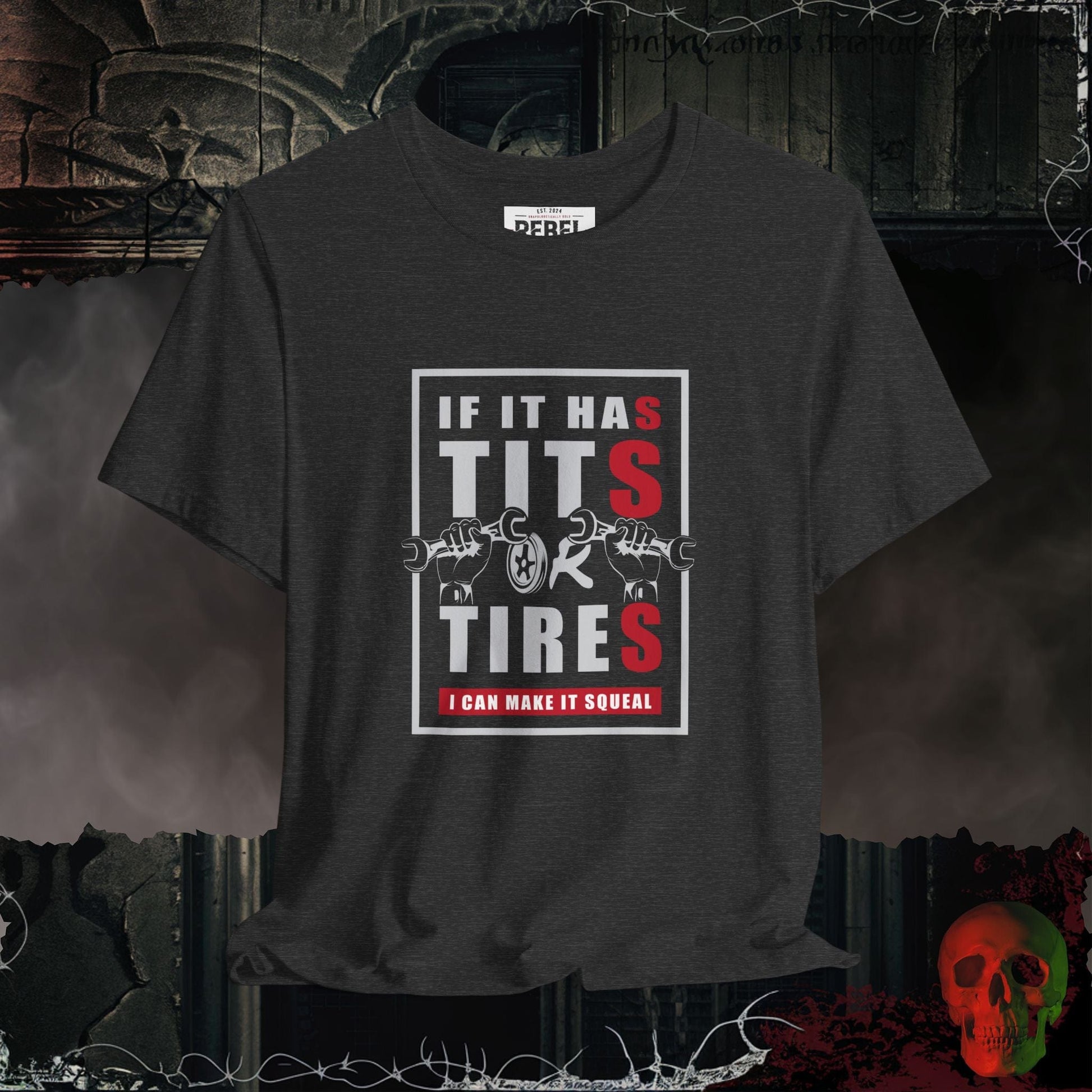 T-Shirt Dark Grey Heather / S Make It Squeal