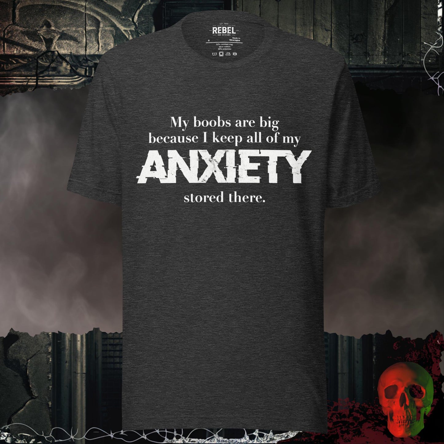 T-Shirt Dark Grey Heather / S My Anxiety Storage System Tee