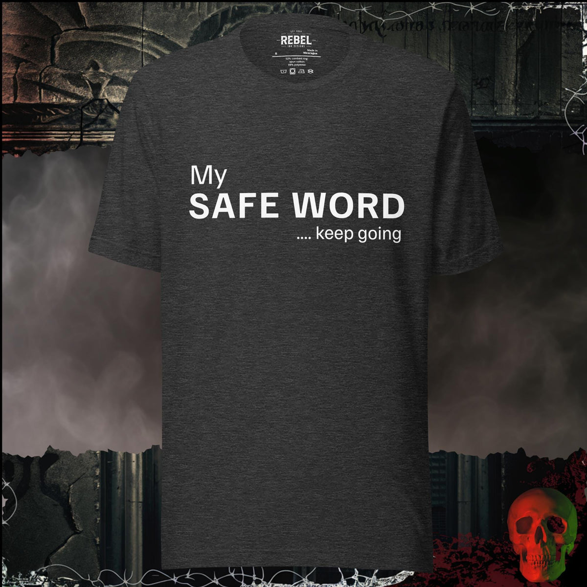 T-Shirt Dark Grey Heather / S My Safe Word Funny Graphic Tee | Rebel Ink Designs