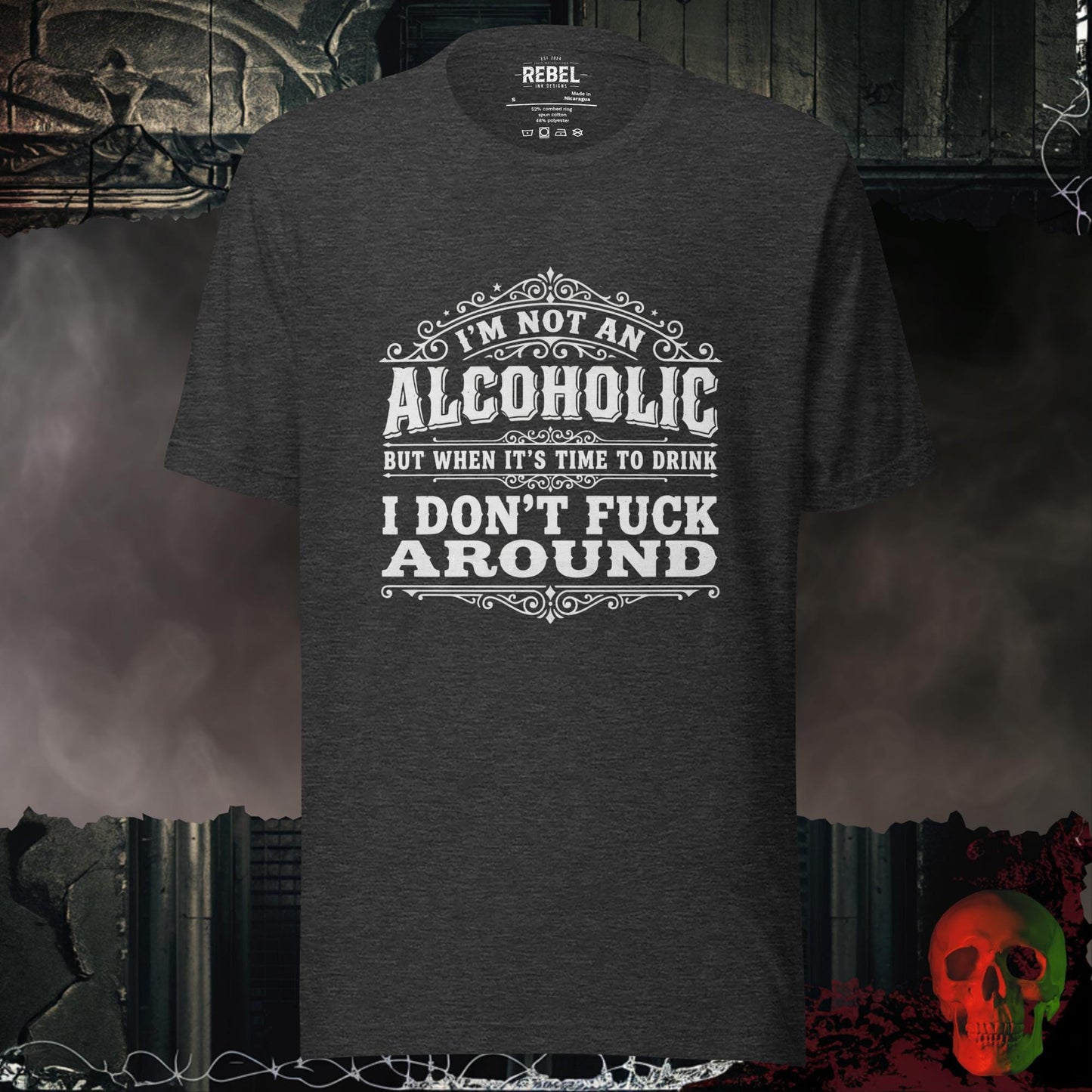 T-Shirt Dark Grey Heather / S Not an Alcoholic But... Tee