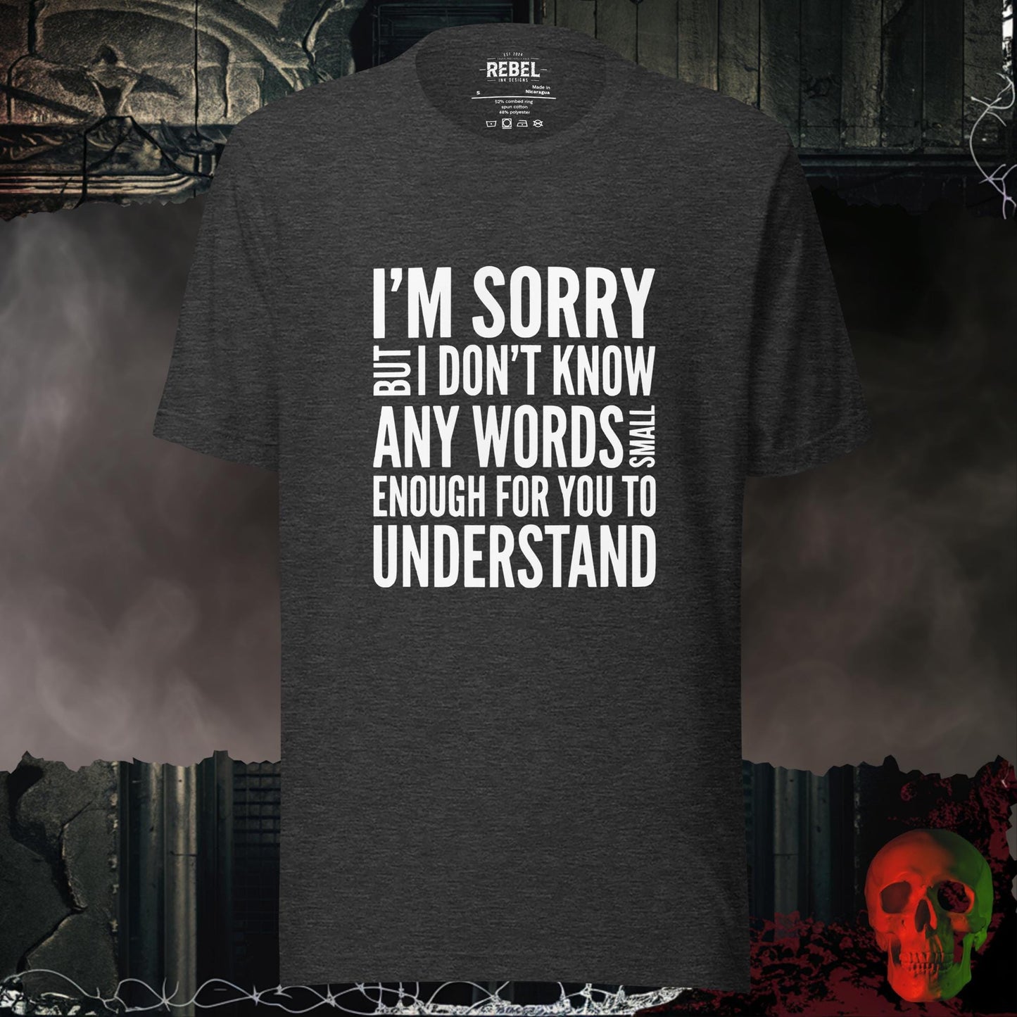 T-Shirt Dark Grey Heather / S Not Enough Small Words T-Shirt