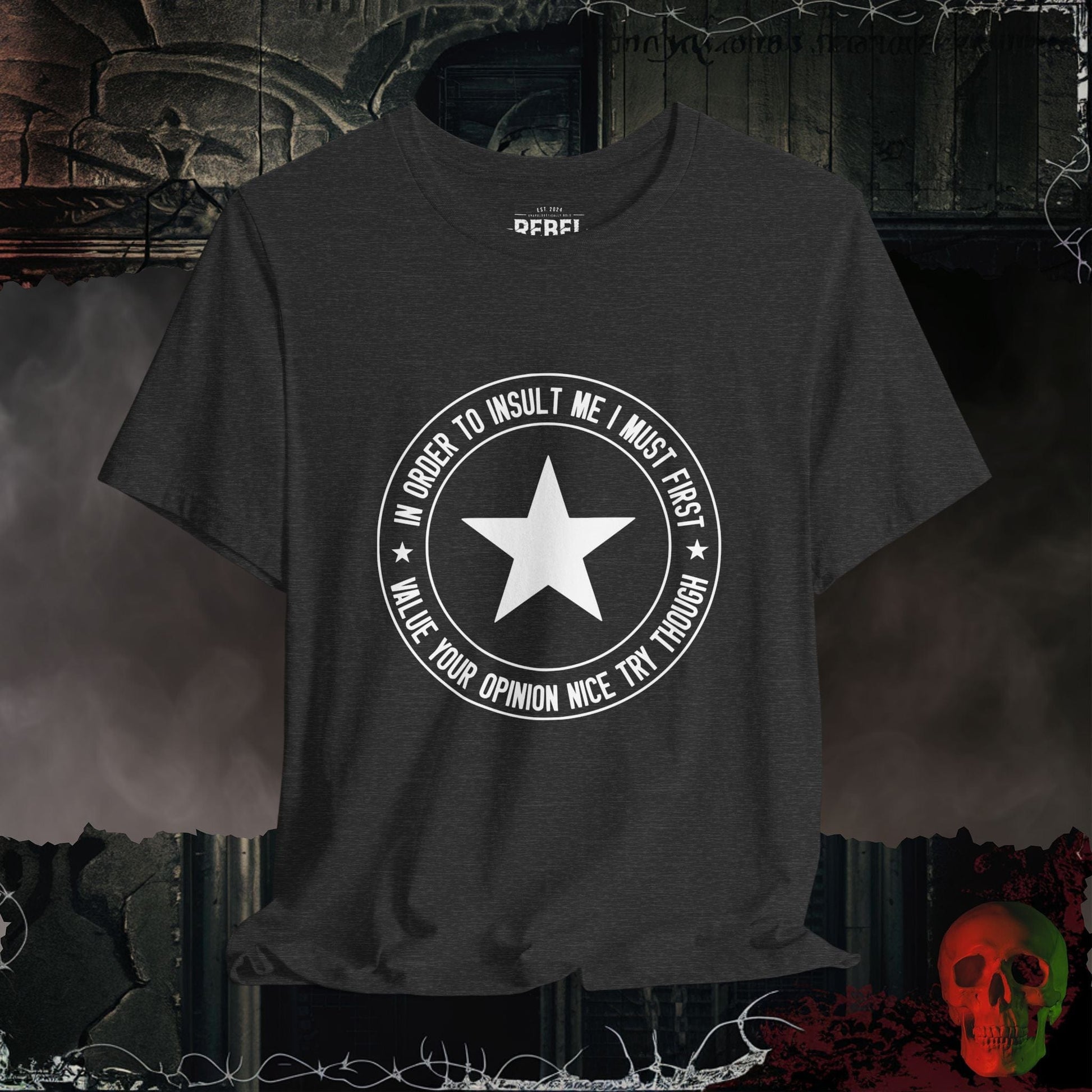 T-Shirt Dark Grey Heather / S Opinion Denied T-Shirt