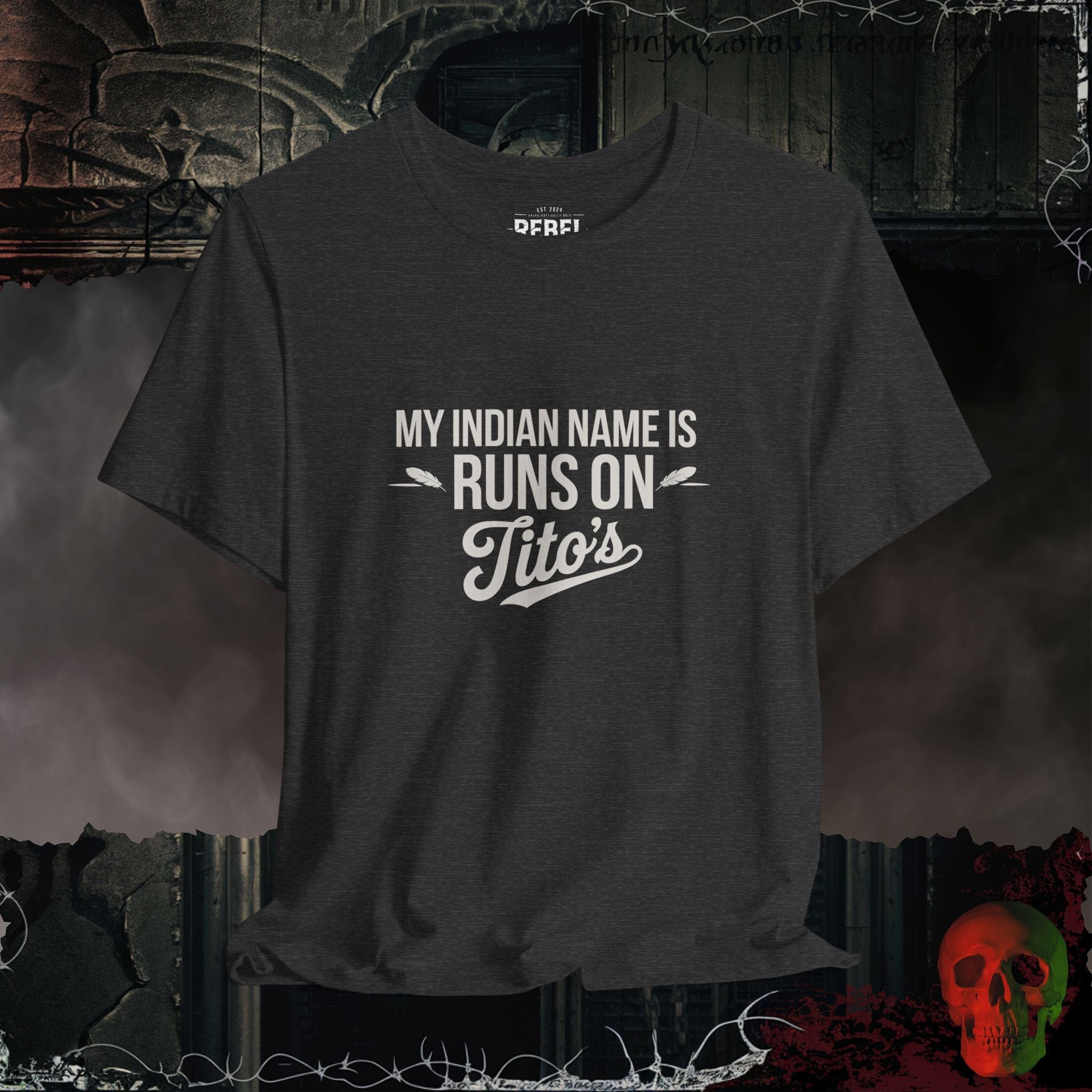 T-Shirt Dark Grey Heather / S Runs on Tito’s T-Shirt
