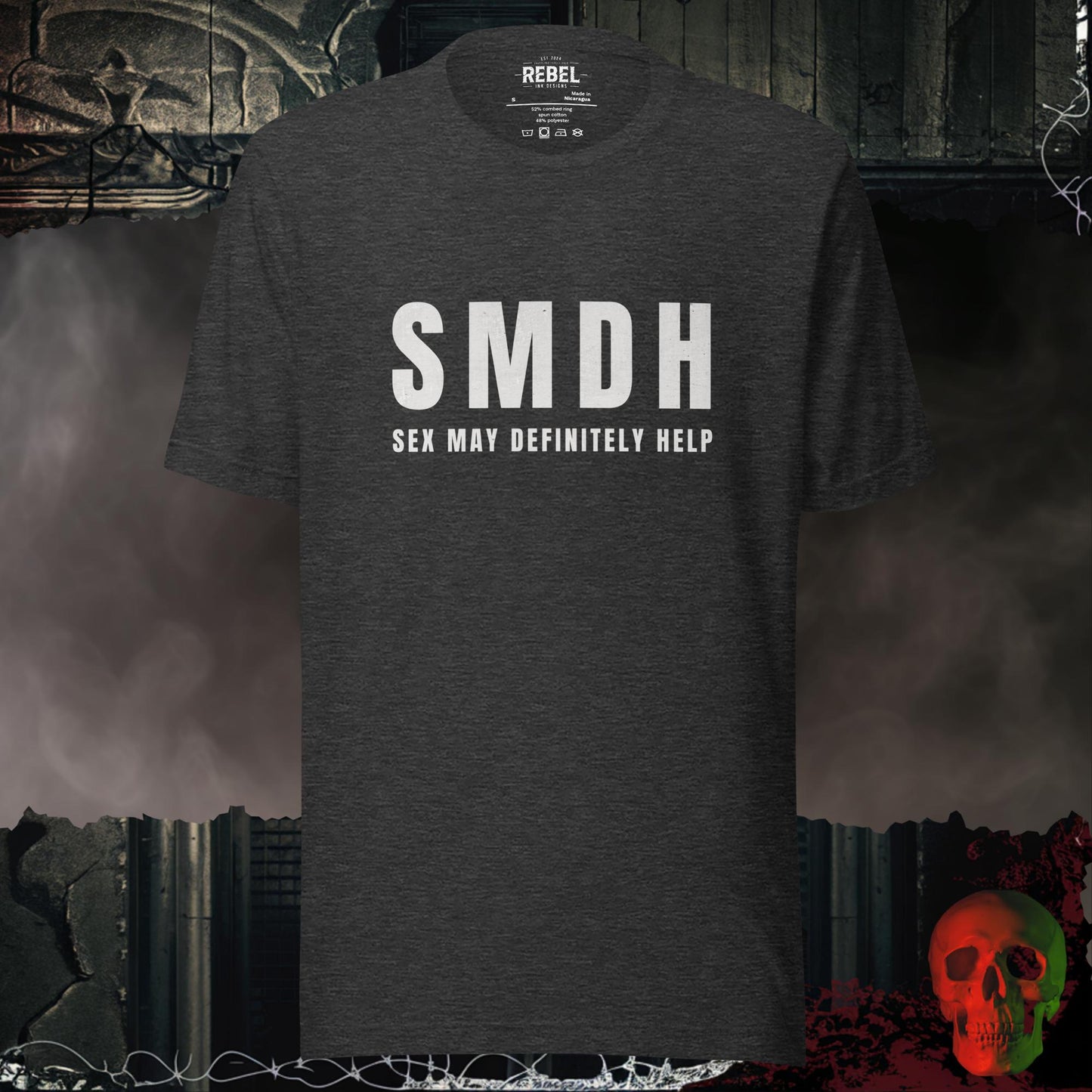 T-Shirt Dark Grey Heather / S Sex May Definitely Help Tee