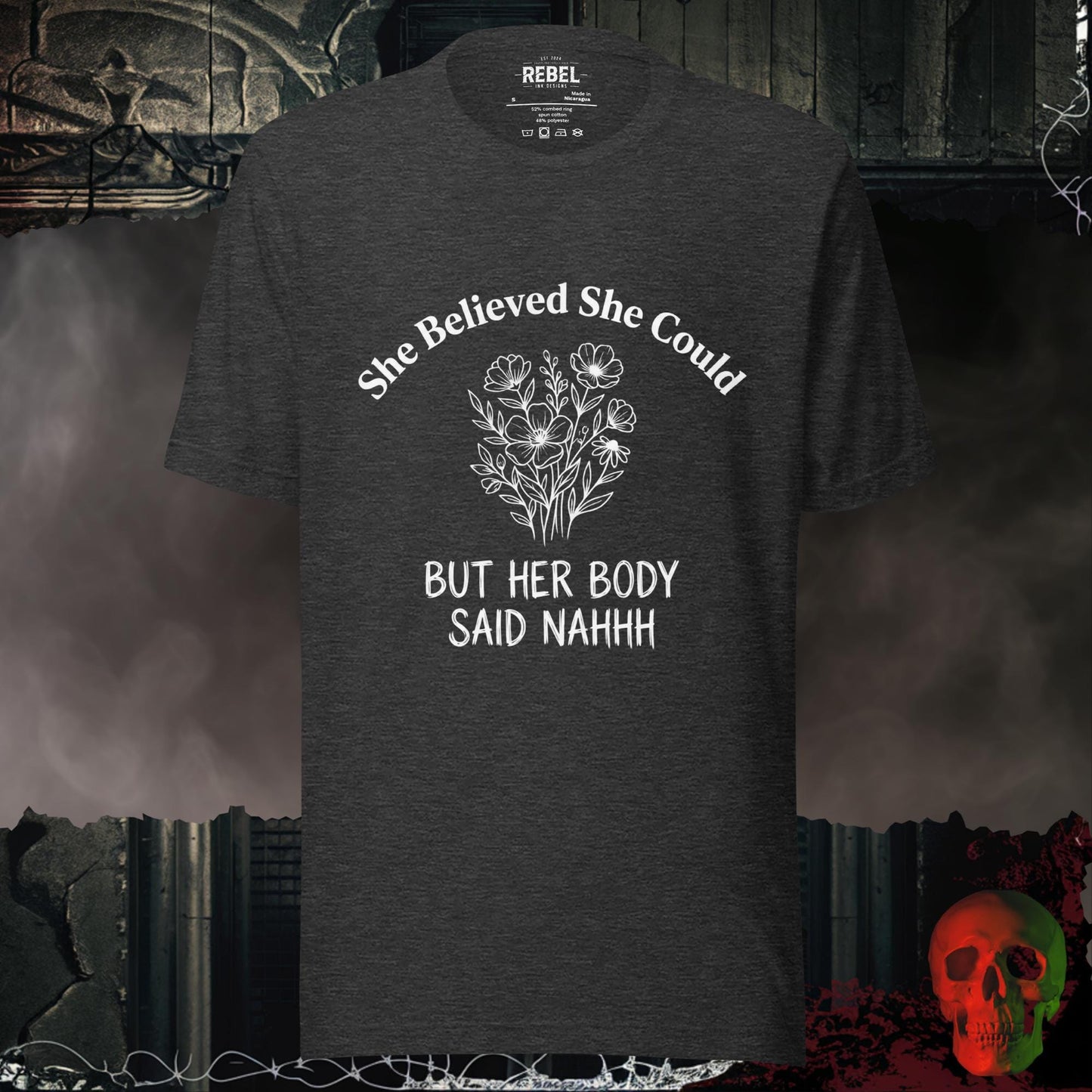 T-Shirt Dark Grey Heather / S She Believed She Could Tee