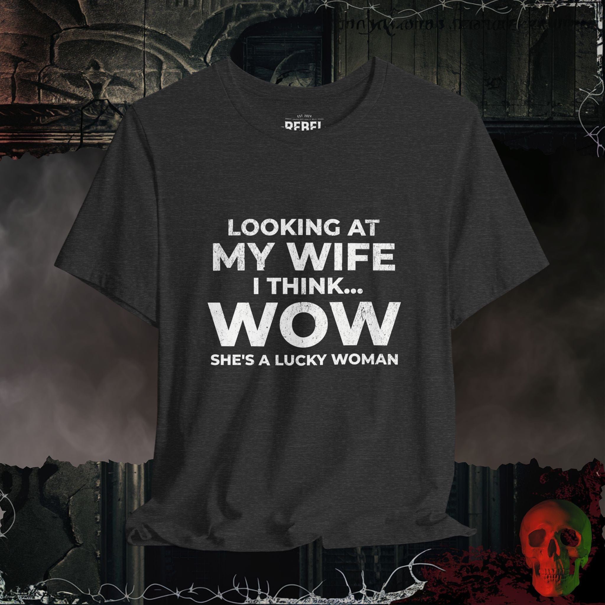 T-Shirt Dark Grey Heather / S She's a Lucky Woman T-Shirt