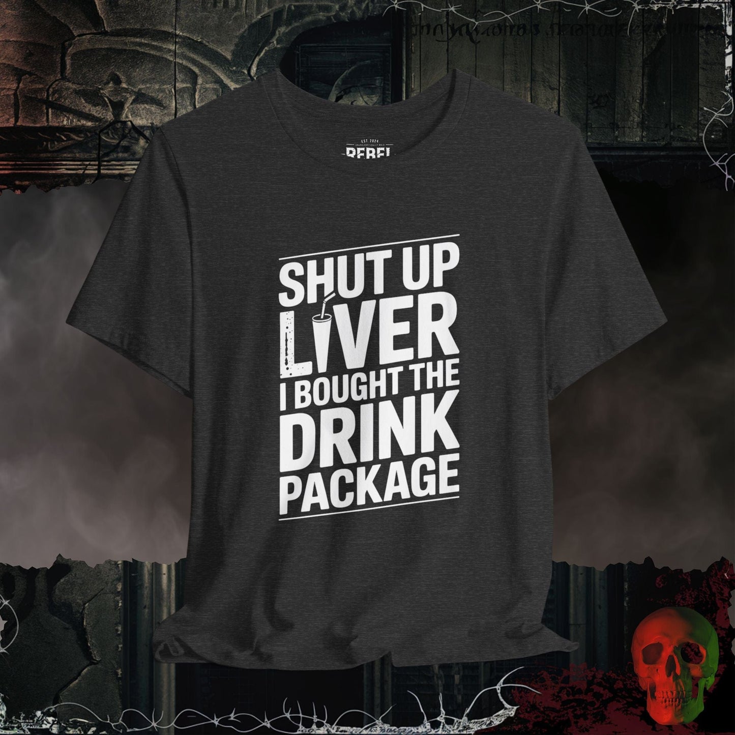 T-Shirt Dark Grey Heather / S Shut Up Liver Tee