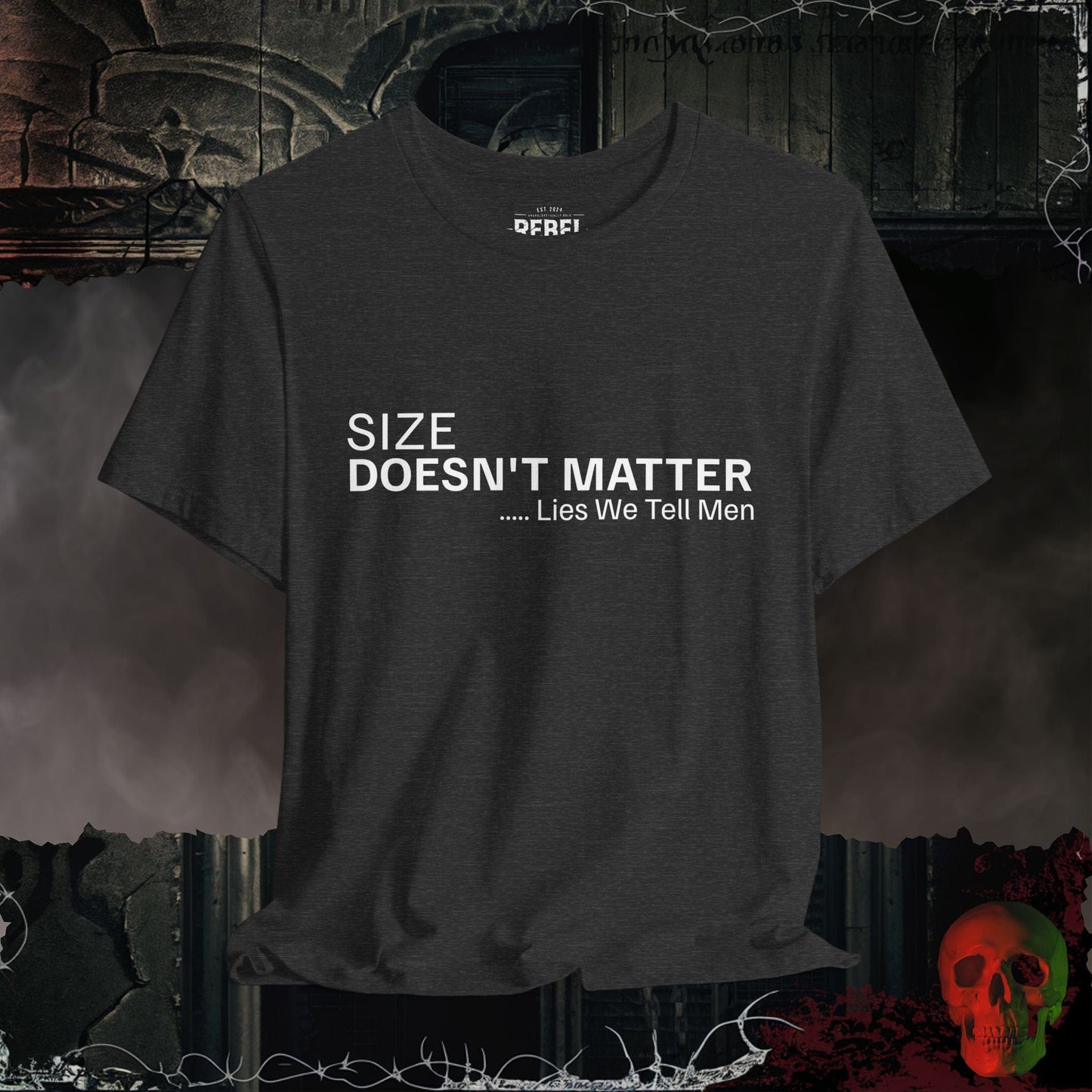 T-Shirt Dark Grey Heather / S "Size Doesn't Matter" T-Shirt