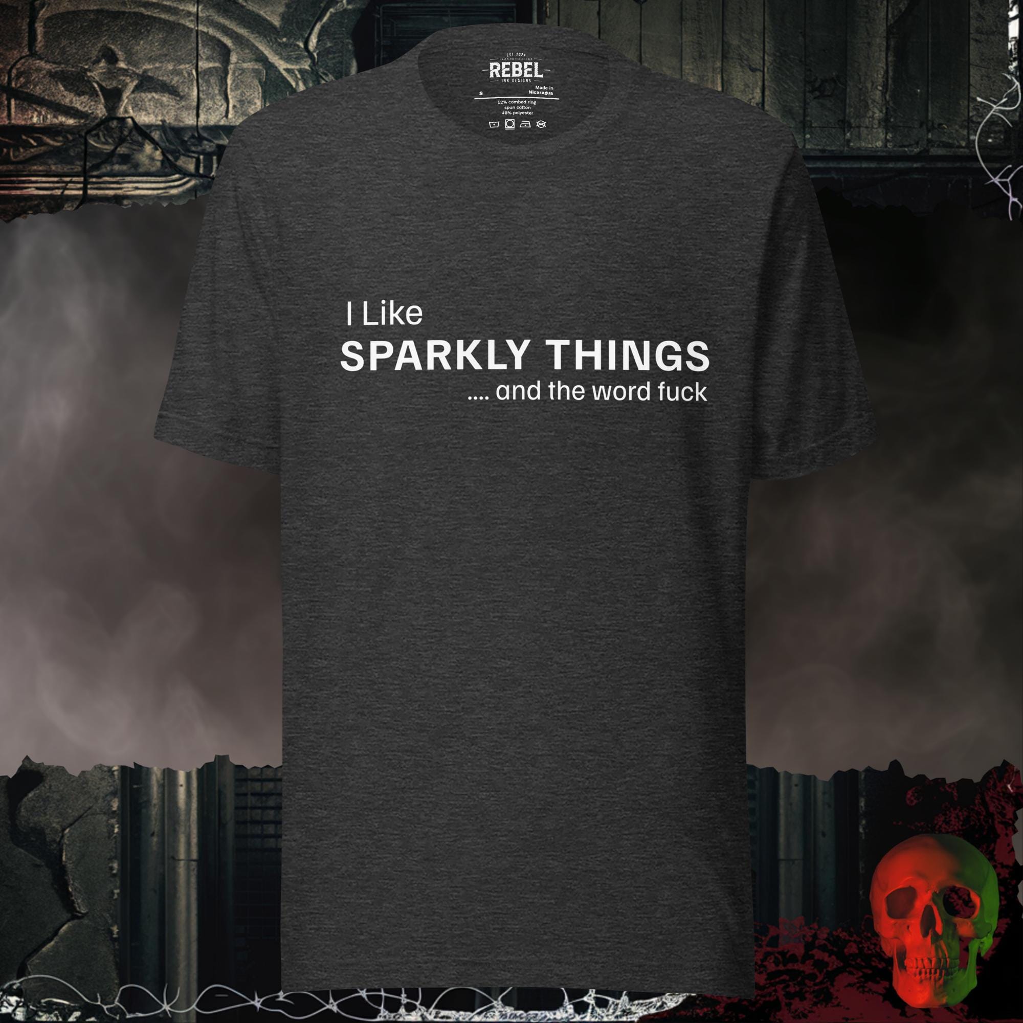 T-Shirt Dark Grey Heather / S SPARKLY THINGS Graphic Tee | Rebel Ink Designs