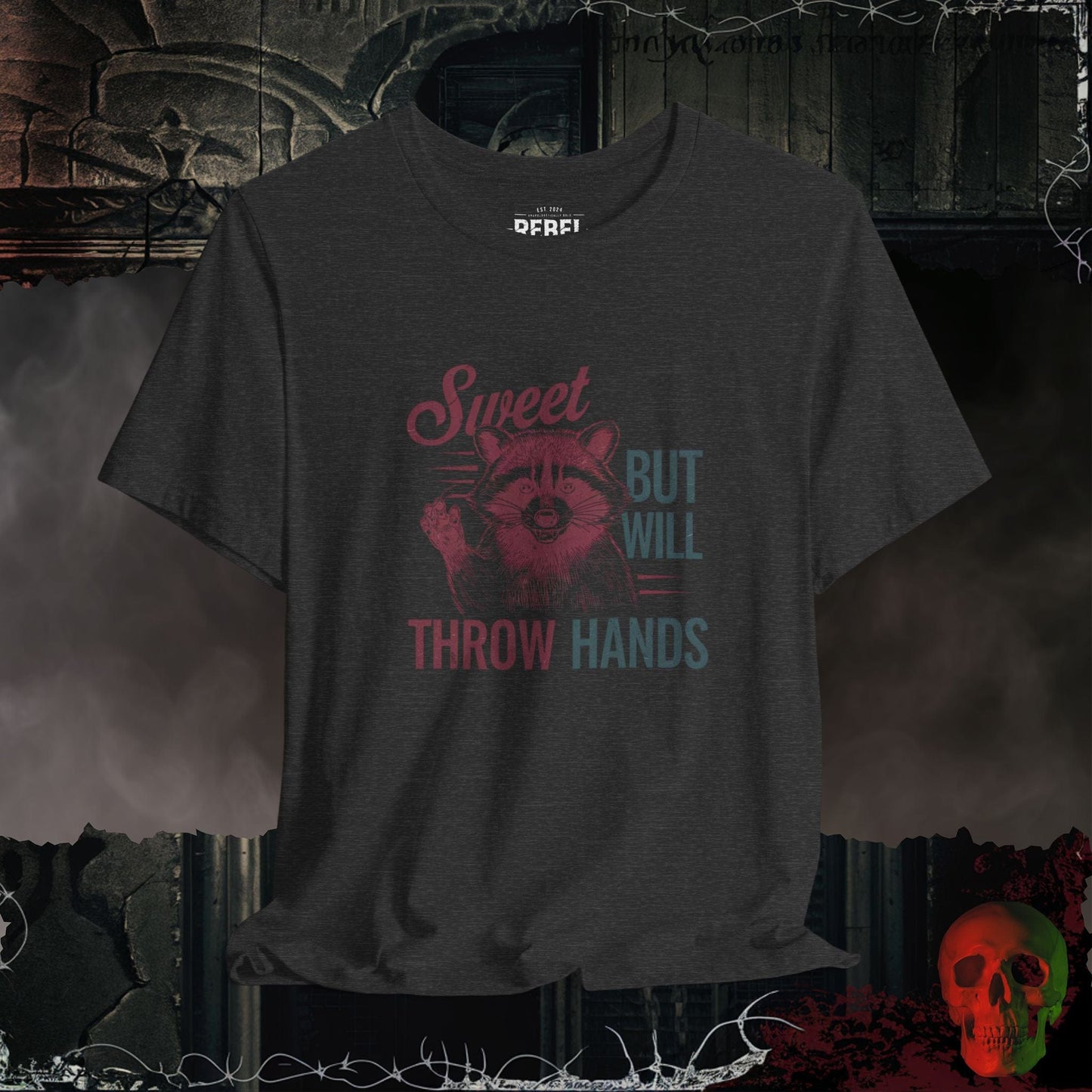 T-Shirt Dark Grey Heather / S Sweet but Throwing Hands Tee