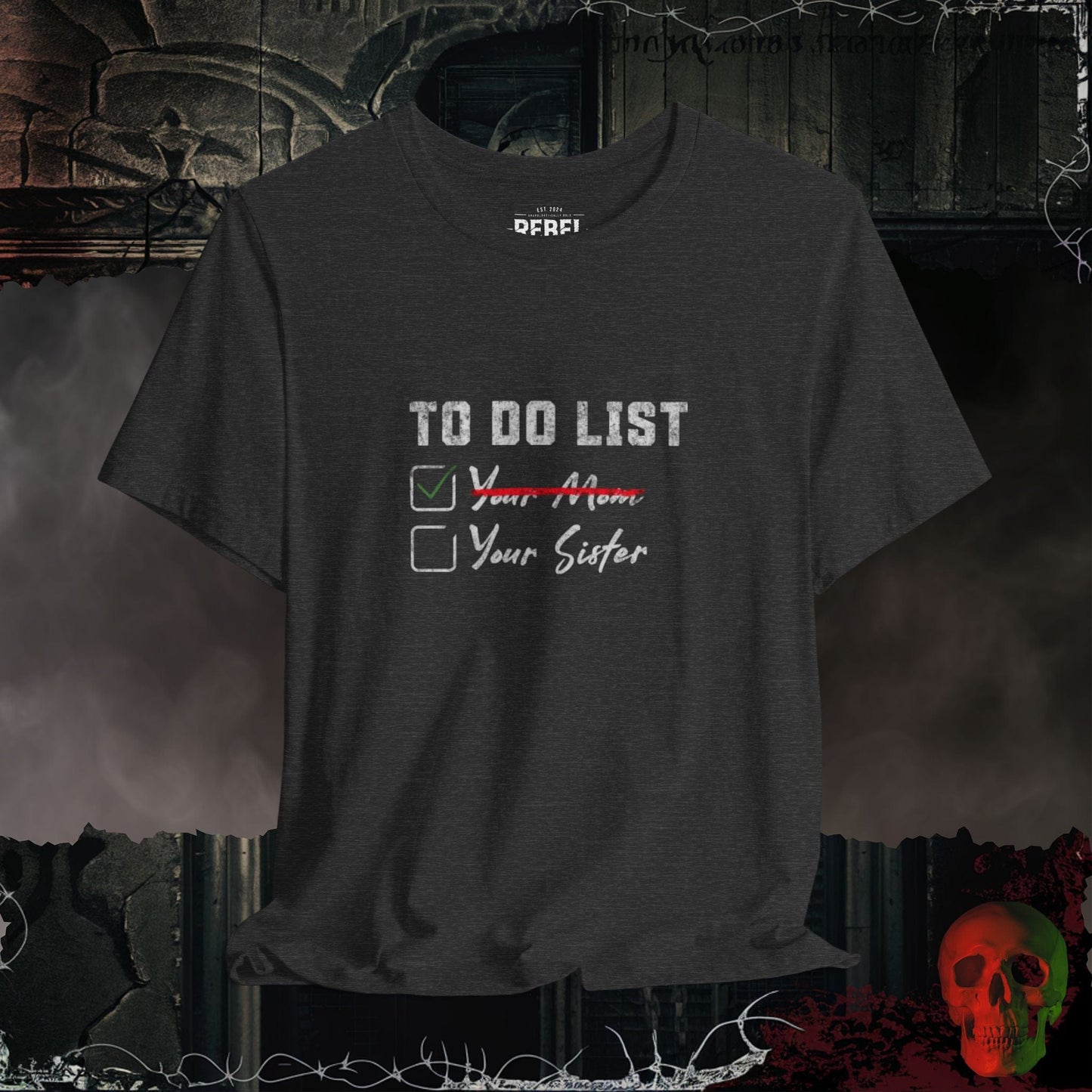 T-Shirt Dark Grey Heather / S To-Do List:  Tee