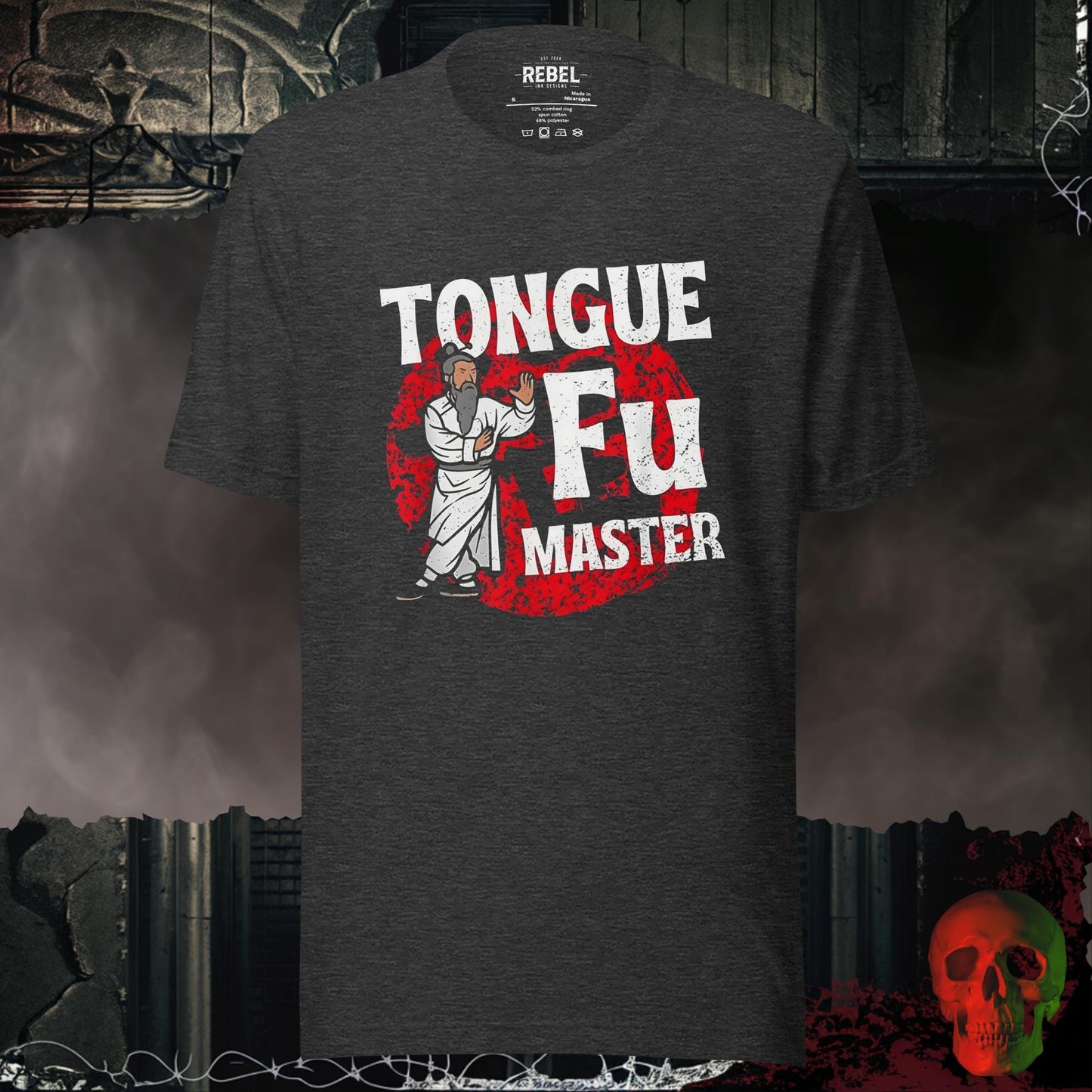 T-Shirt Dark Grey Heather / S Tongue Fu Master Tee