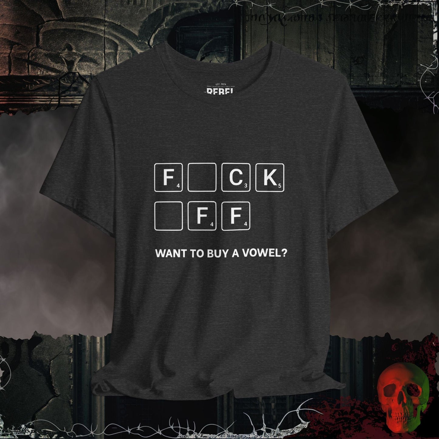 T-Shirt Dark Grey Heather / S Want to Buy a Vowel Tee