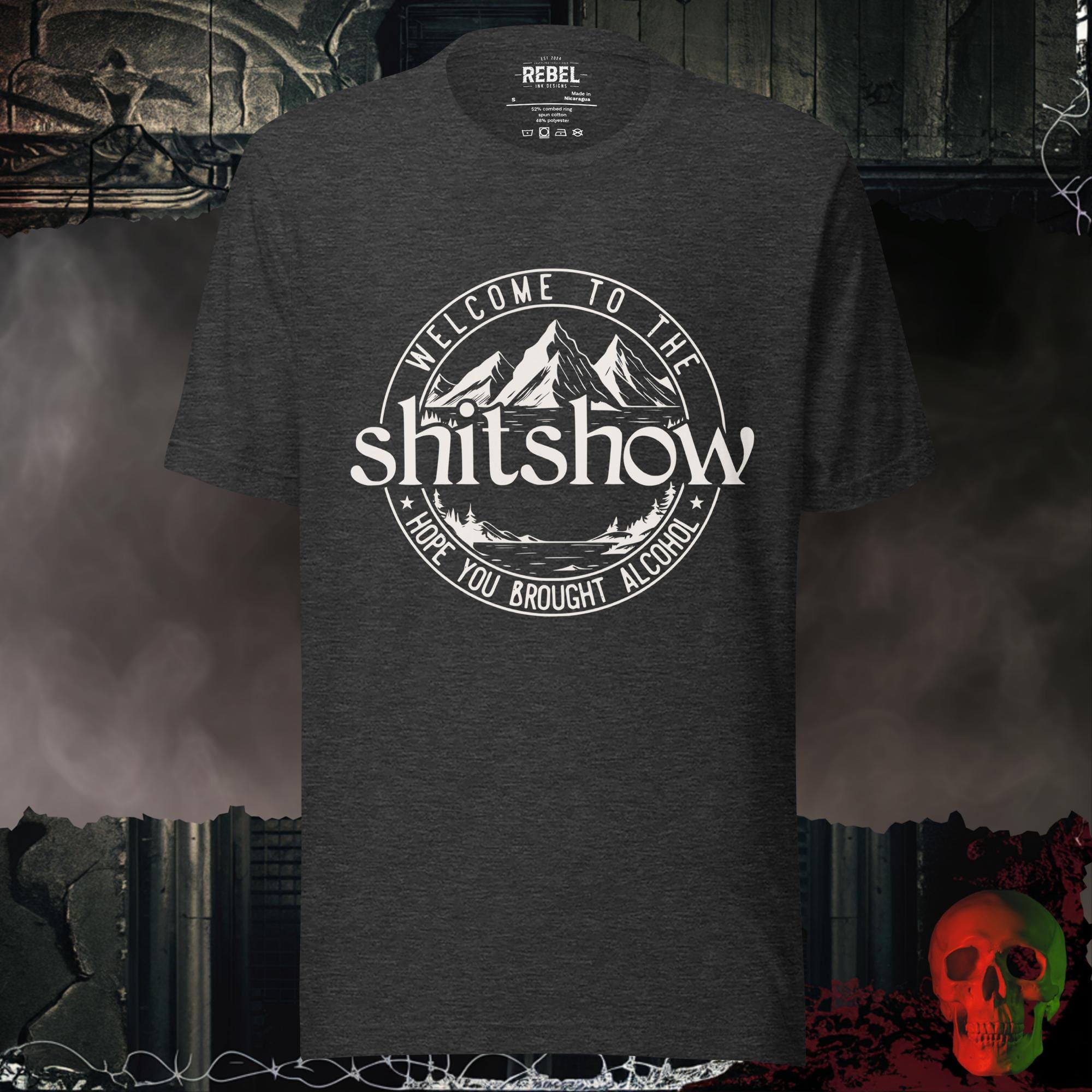 T-Shirt Dark Grey Heather / S Welcome to the Shitshow Graphic Tee | Rebel Ink Designs