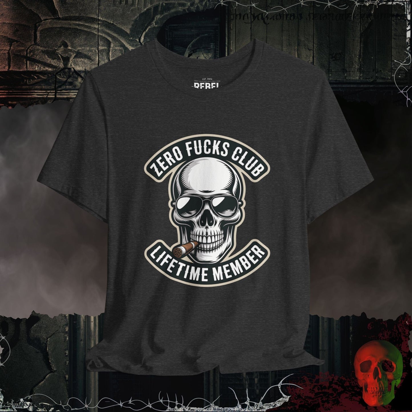 T-Shirt Dark Grey Heather / S Zero F*cks Club T-Shirt