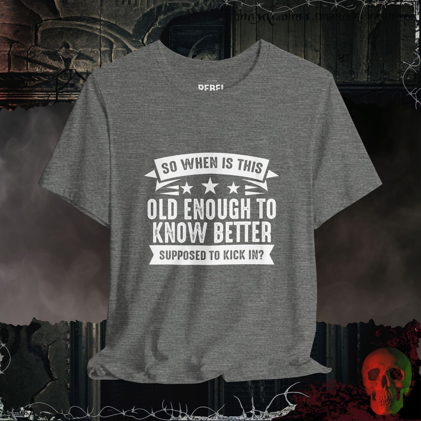 T-Shirt Deep Heather / S Old Enough To Know Better T-Shirt