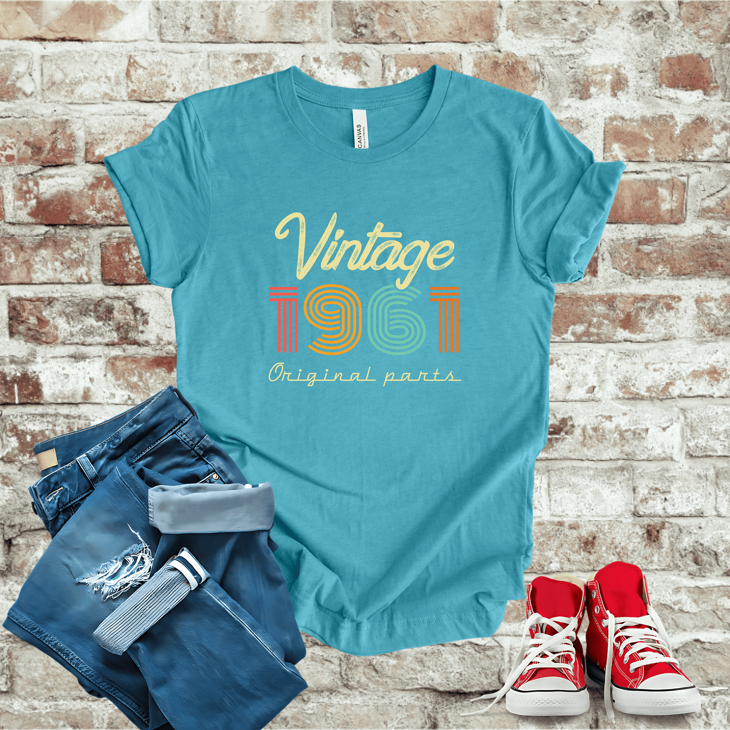 T-Shirt Heather Aqua / S 1961 - Vintage Legends: The Classic Years Collection T-Shirt