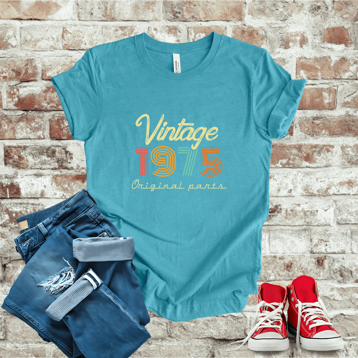 T-Shirt Heather Aqua / S 1975 - Vintage Legends: The Classic Years Collection T-Shirt