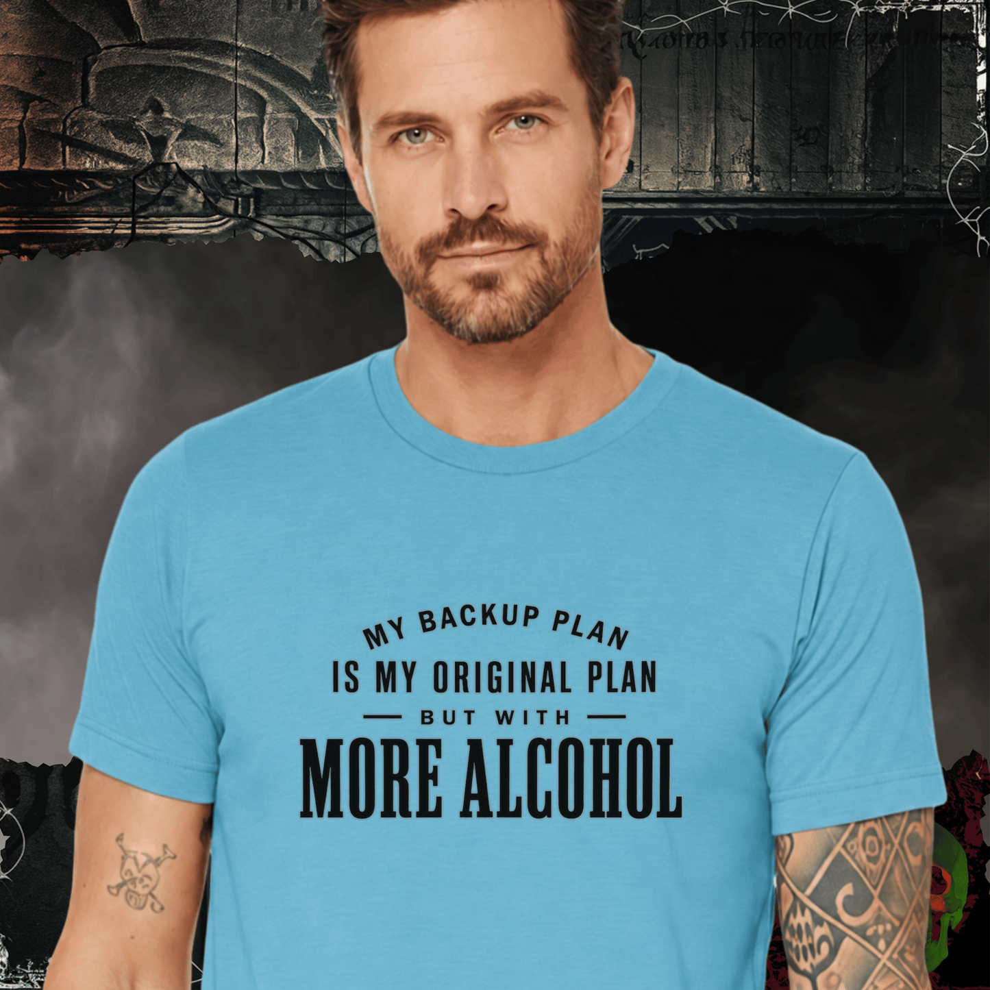 T-Shirt Heather Aqua / S Backup Plan -More Booze