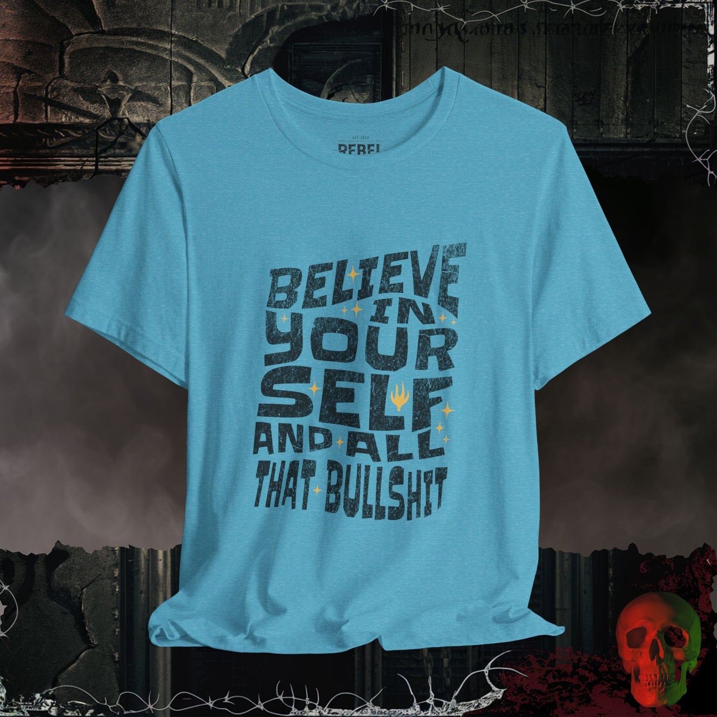T-Shirt Heather Aqua / S Believe In Yourself Tee
