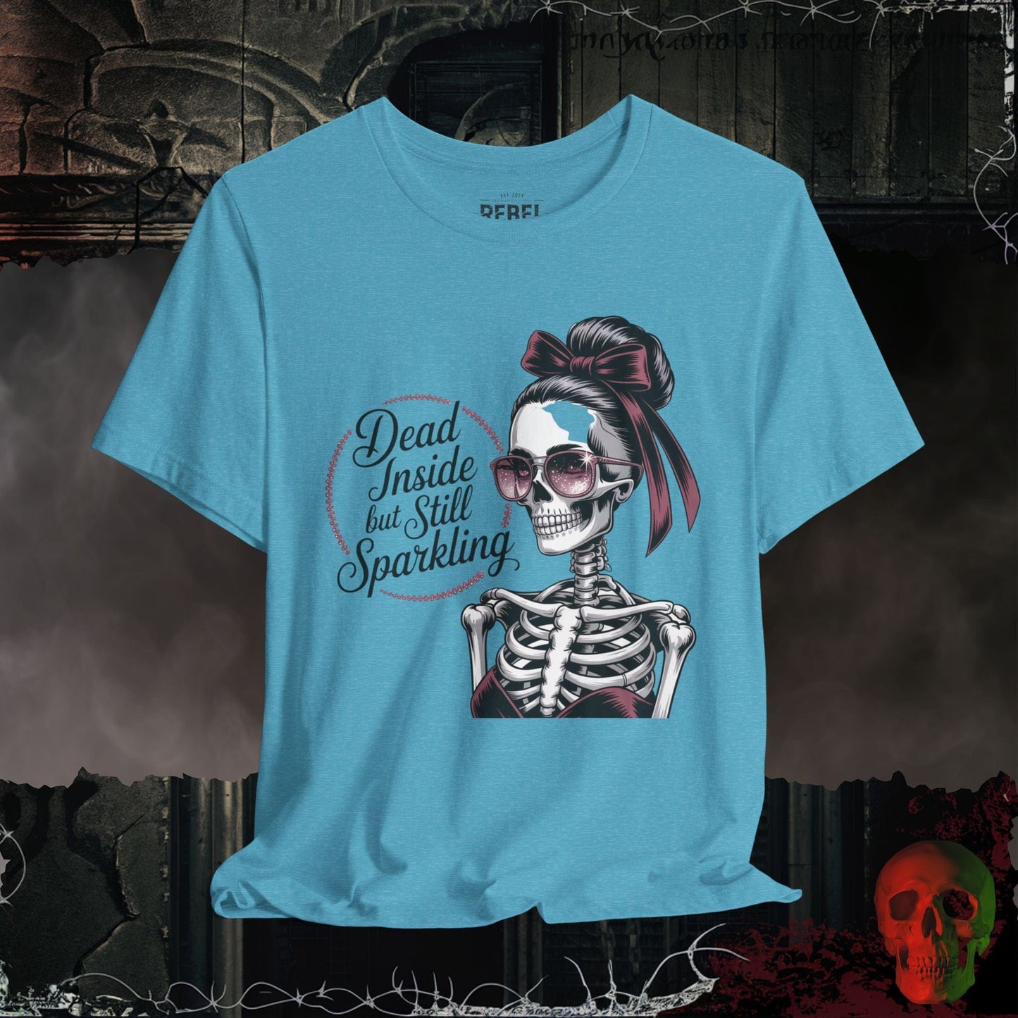 T-Shirt Heather Aqua / S Dead Inside but Still Sparkling T-Shirt