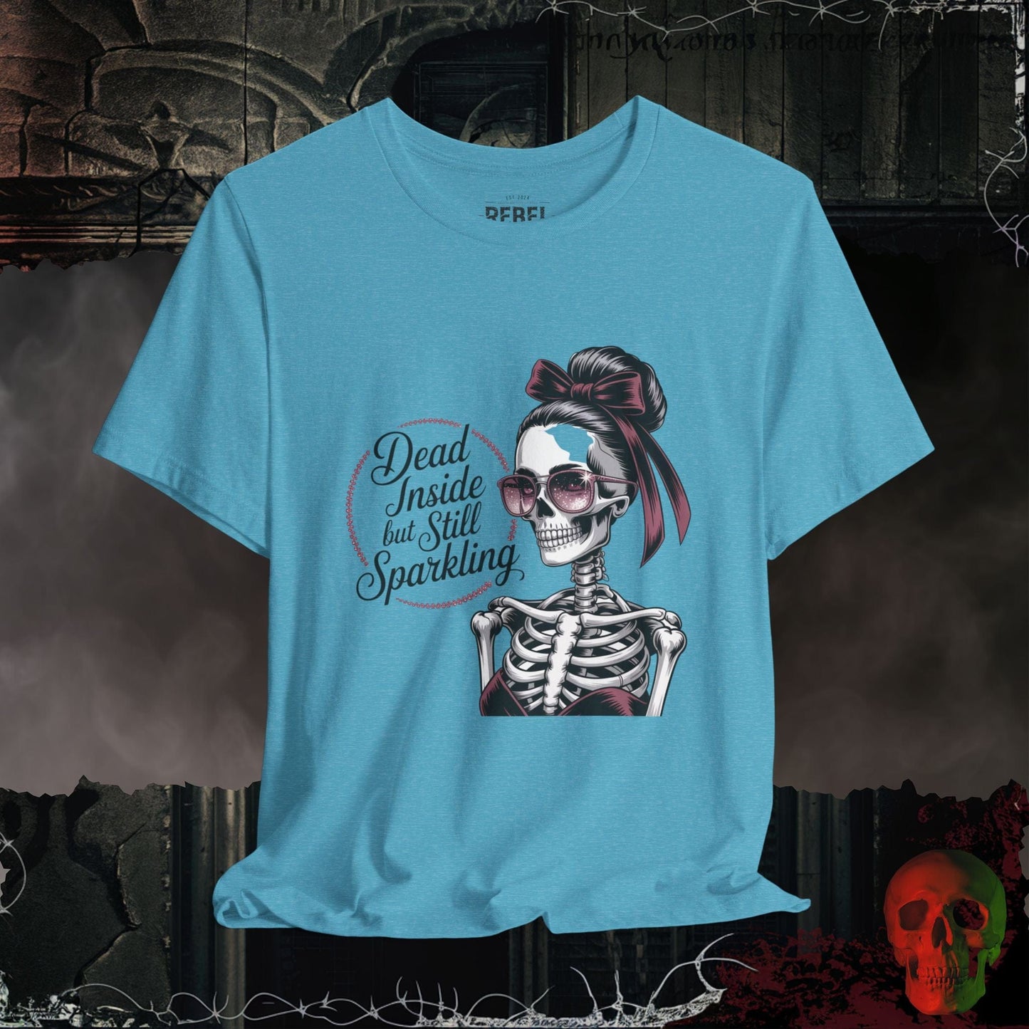 T-Shirt Heather Aqua / S Dead Inside but Still Sparkling T-Shirt
