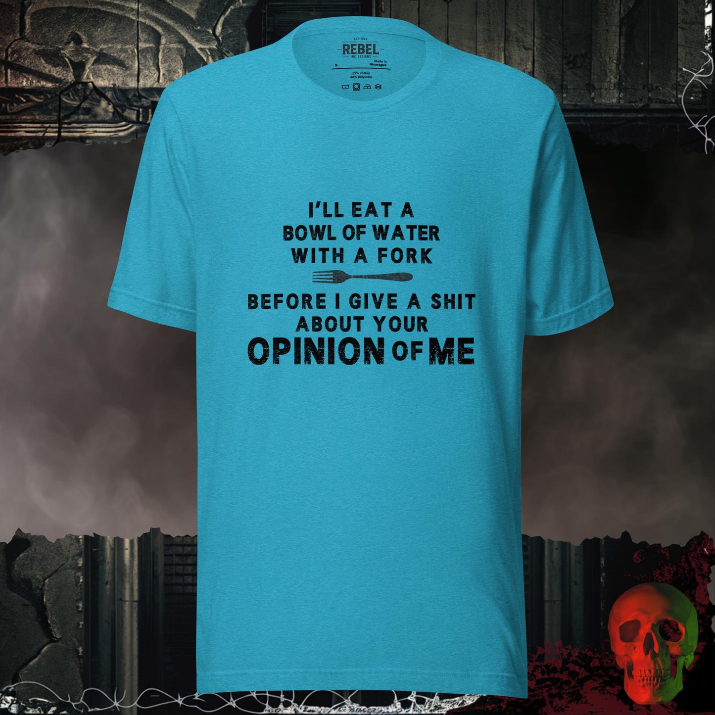 T-Shirt Heather Aqua / S Eating a Bowl Of Water Tee