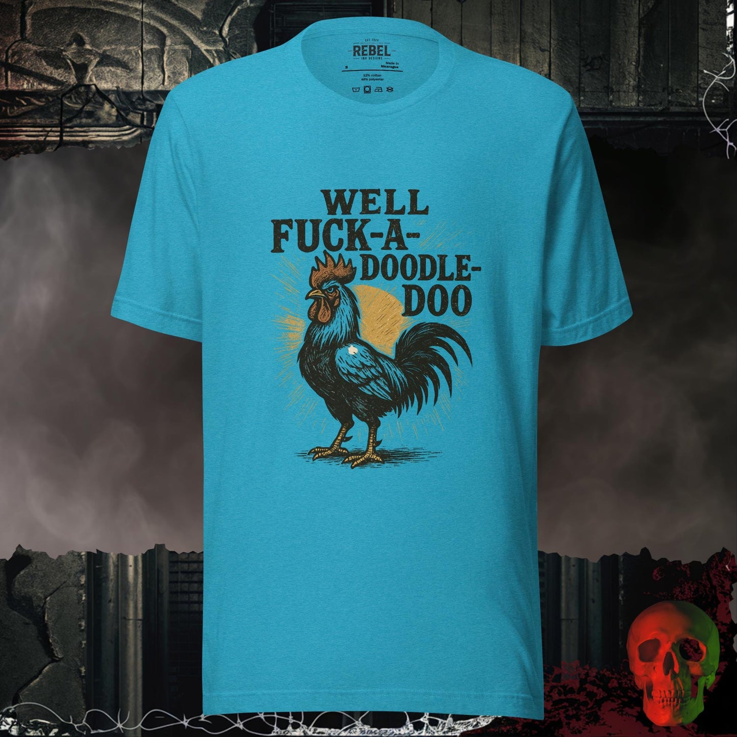 T-Shirt Heather Aqua / S F@ck a Doodle Do Tee