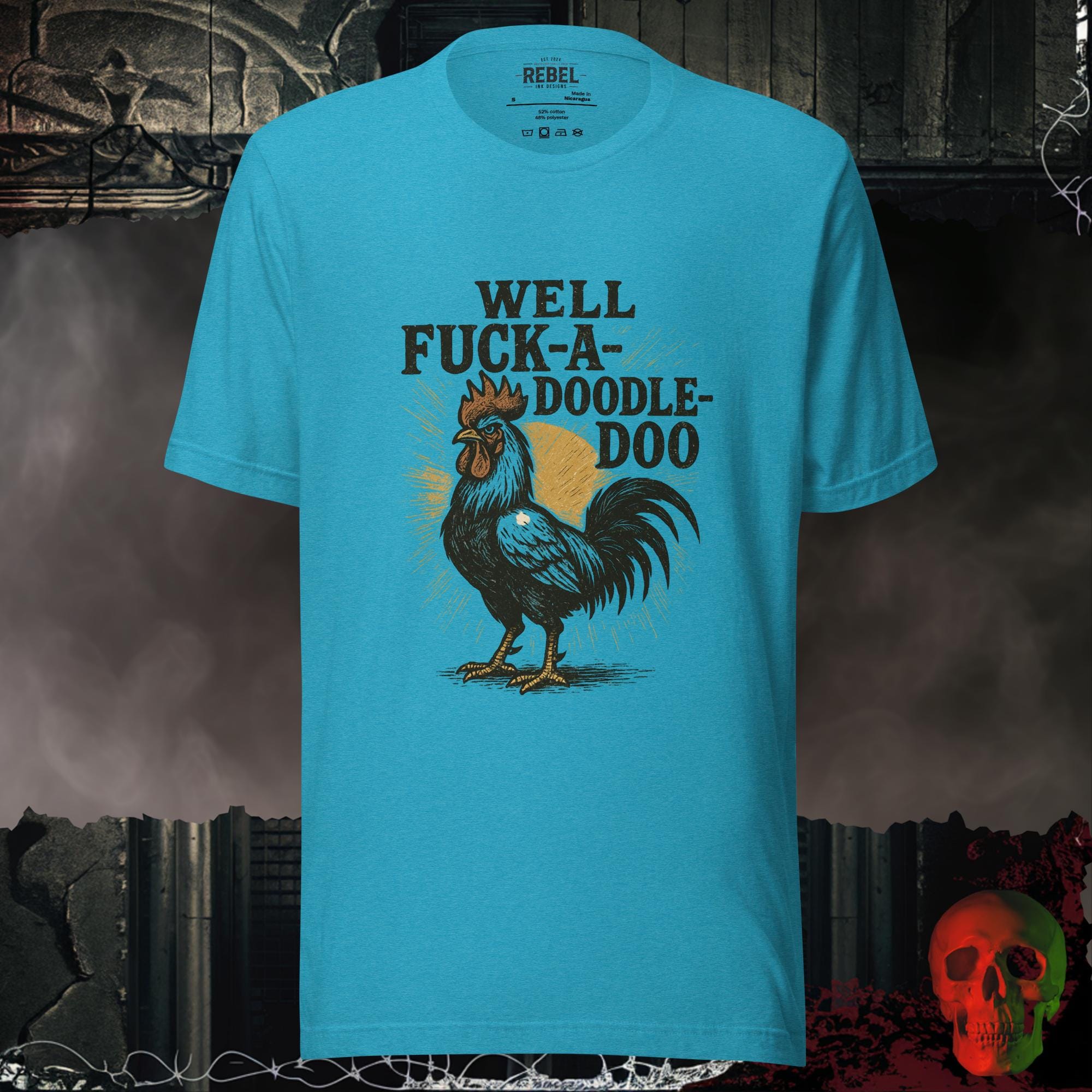 T-Shirt Heather Aqua / S F@ck a Doodle Do Tee