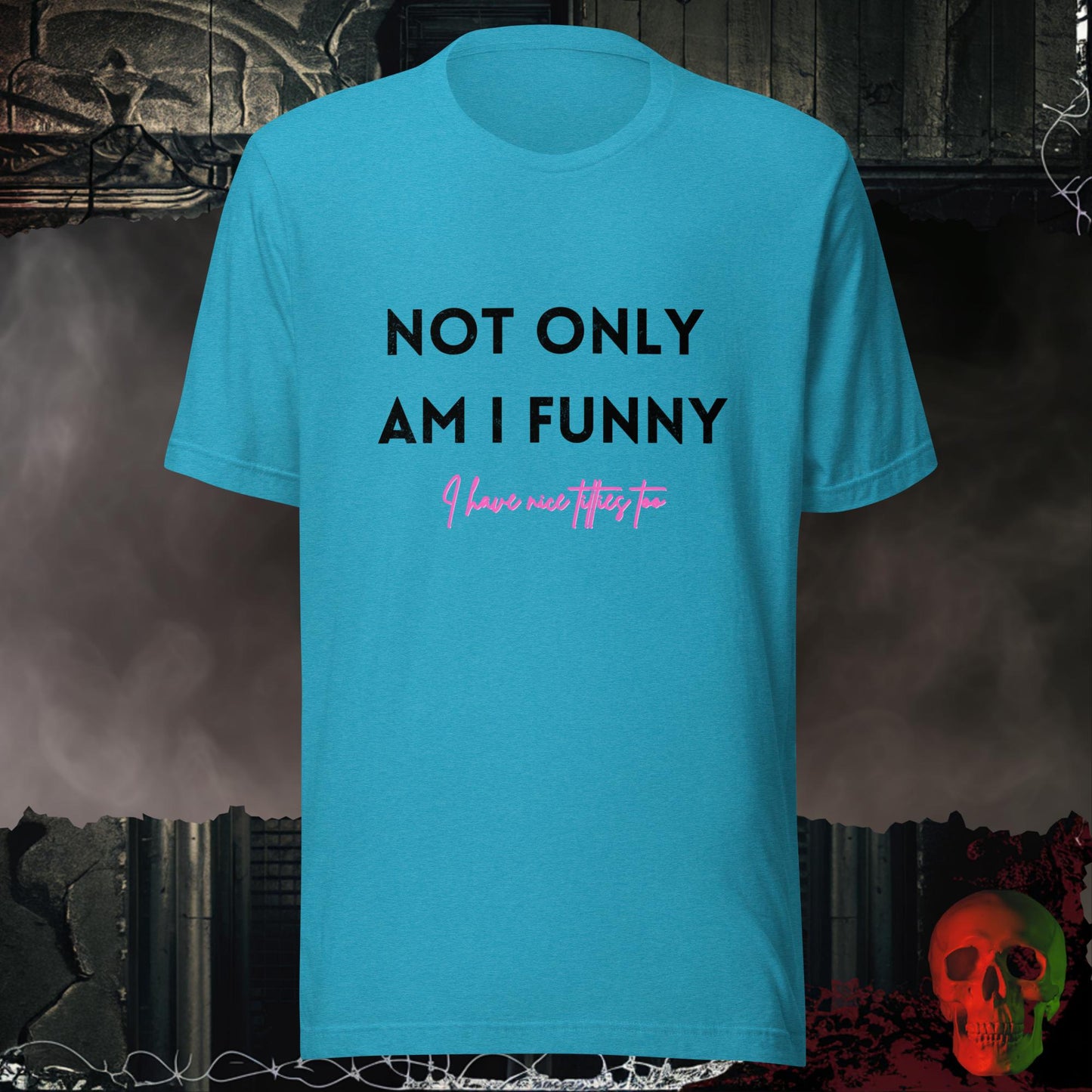 T-Shirt Heather Aqua / S Funny & Well-Endowed Tee