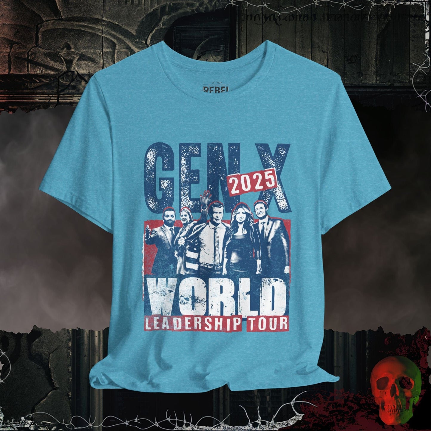 T-Shirt Heather Aqua / S Gen X World Leadership Tour 2025 Tee