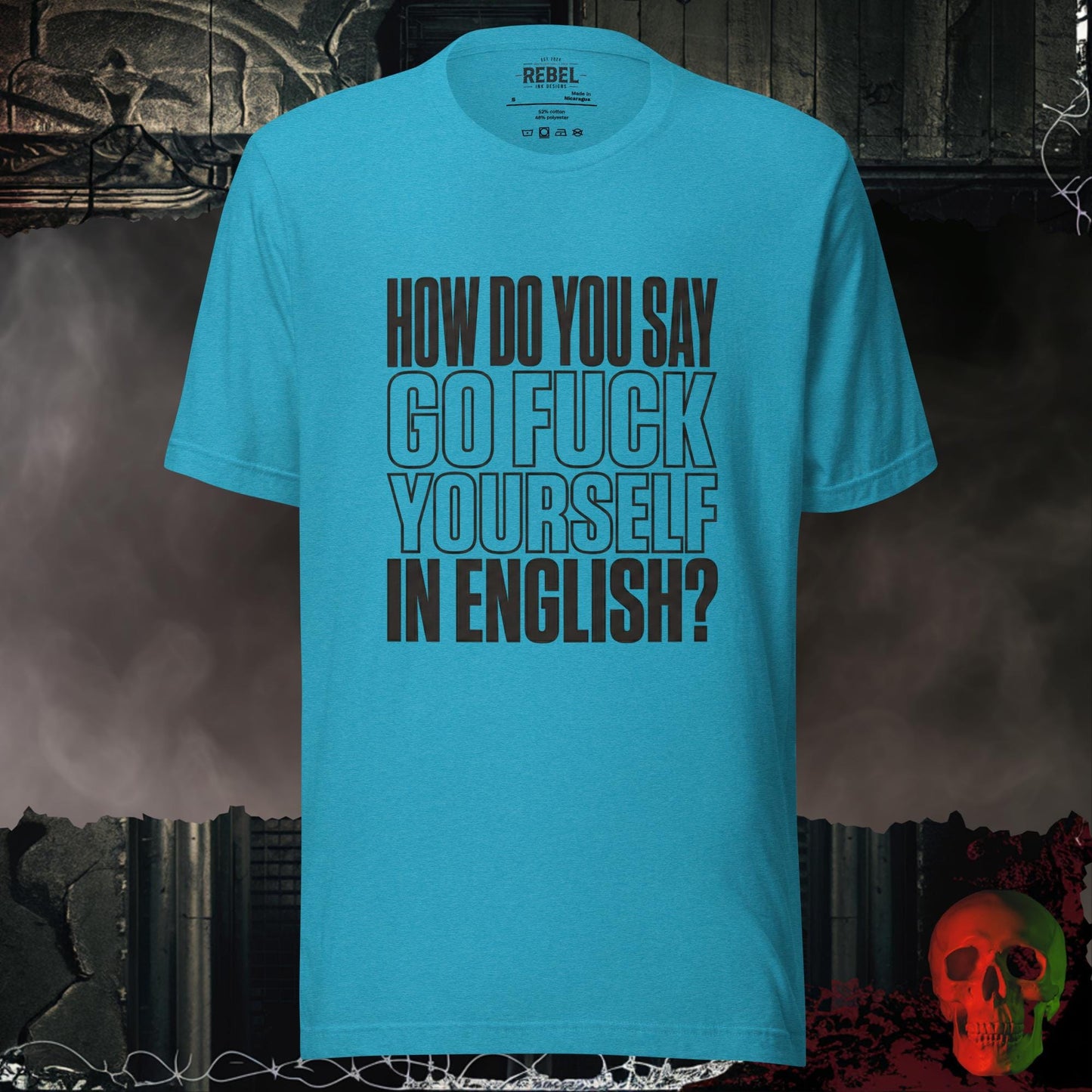 T-Shirt Heather Aqua / S Go F@ck Yourself (in English) Tee