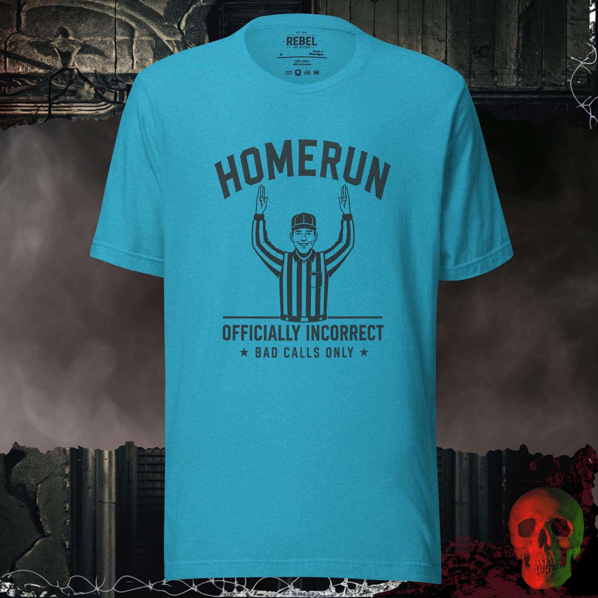 T-Shirt Heather Aqua / S Home Run Attitude Graphic Tee | Rebel Ink Designs