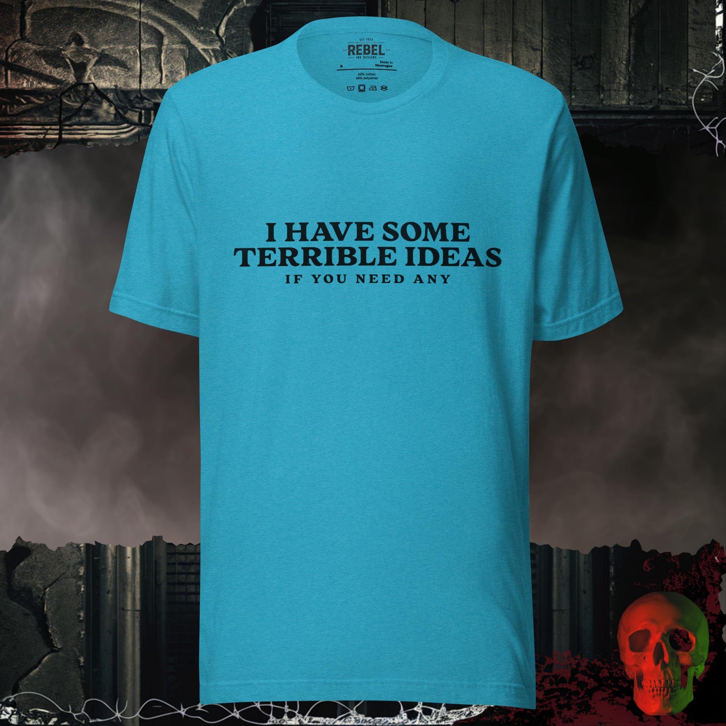 T-Shirt Heather Aqua / S I Have Some Terrible Ideas Tee