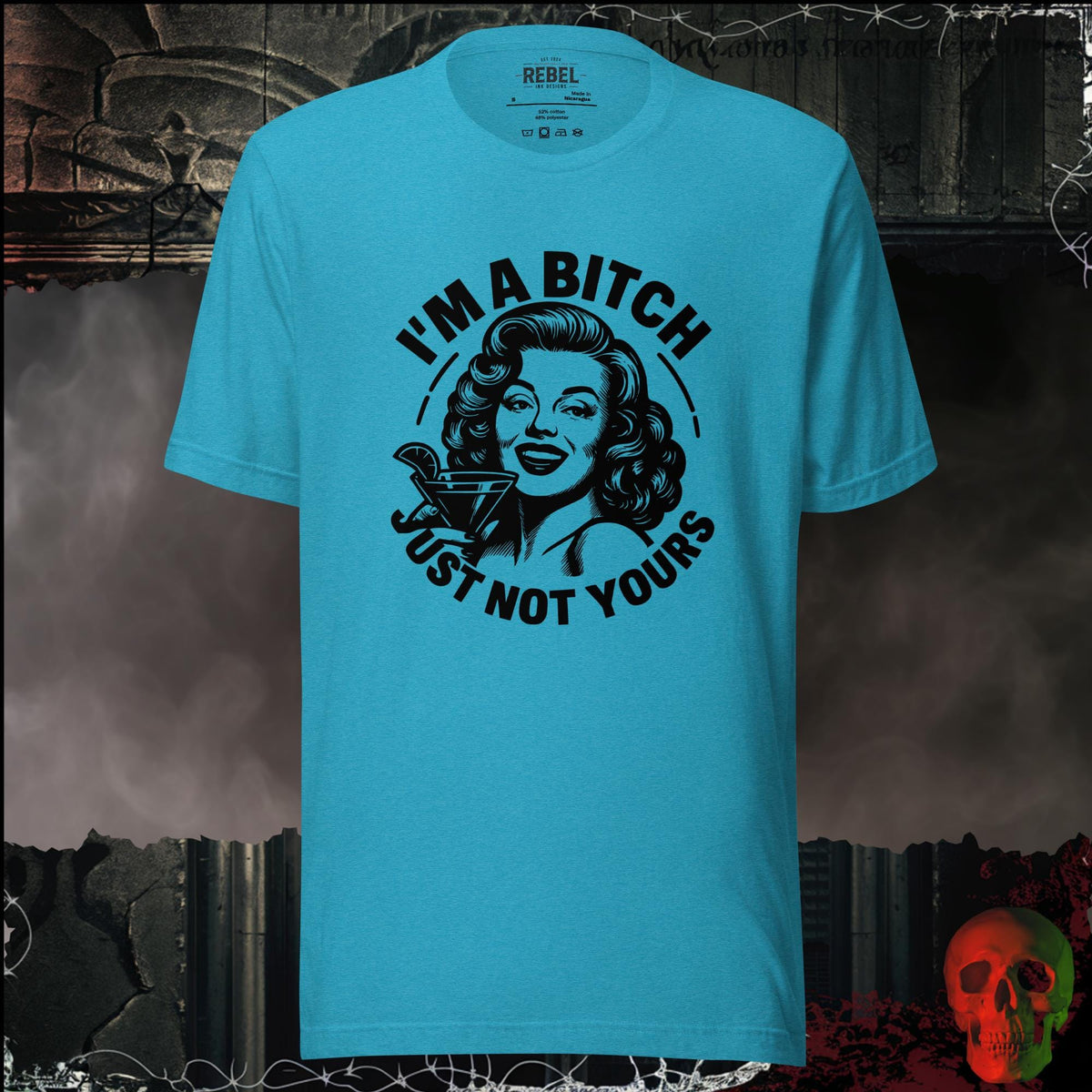 T-Shirt Heather Aqua / S I'm a Bitch, Just Not Yours Graphic Tee | Rebel Ink Designs