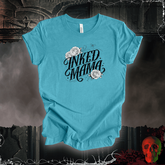T-Shirt Heather Aqua / S Inked Mama Tee