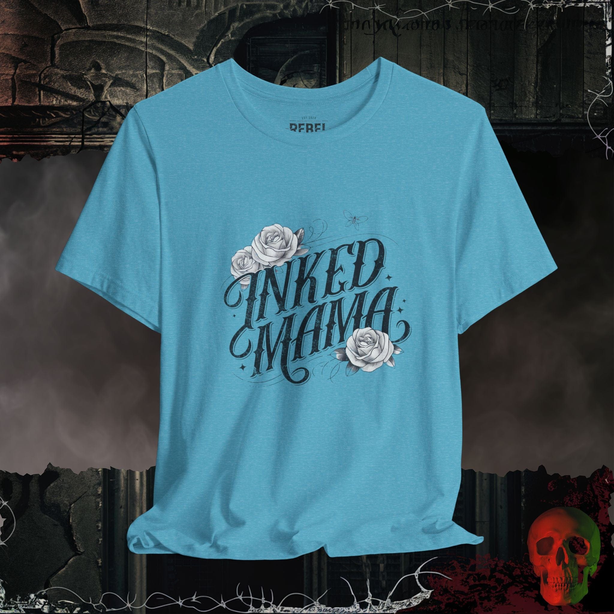 T-Shirt Heather Aqua / S Inked Mama Tee
