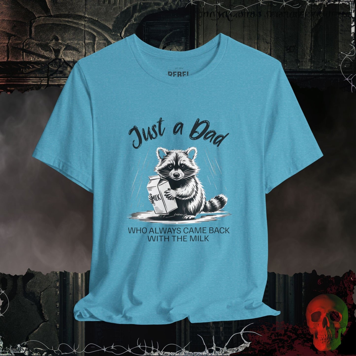 T-Shirt Heather Aqua / S Just a Dad Milk Run T-Shirt