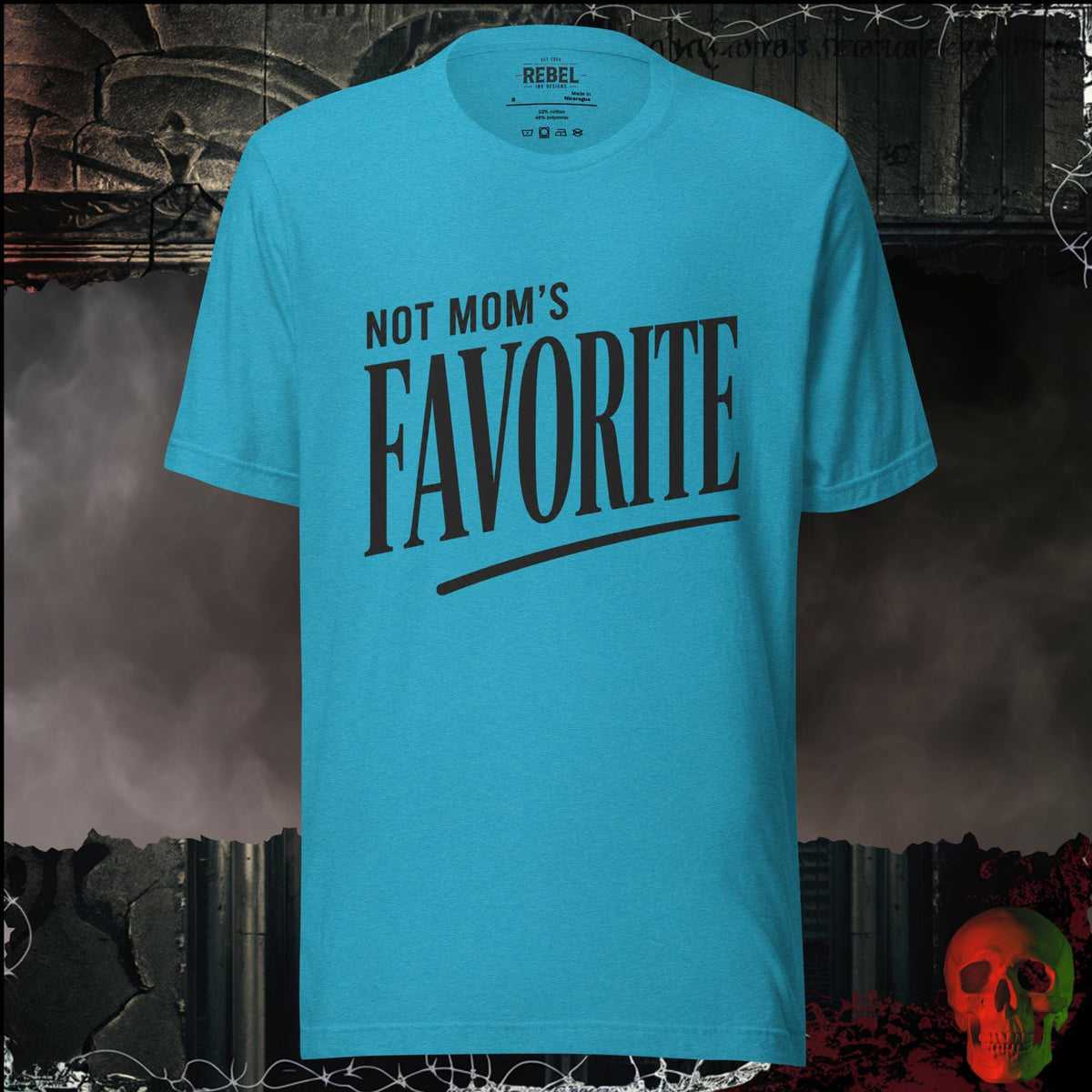 T-Shirt Heather Aqua / S Not Mom's Favorite Graphic Tee | Rebel Ink Designs