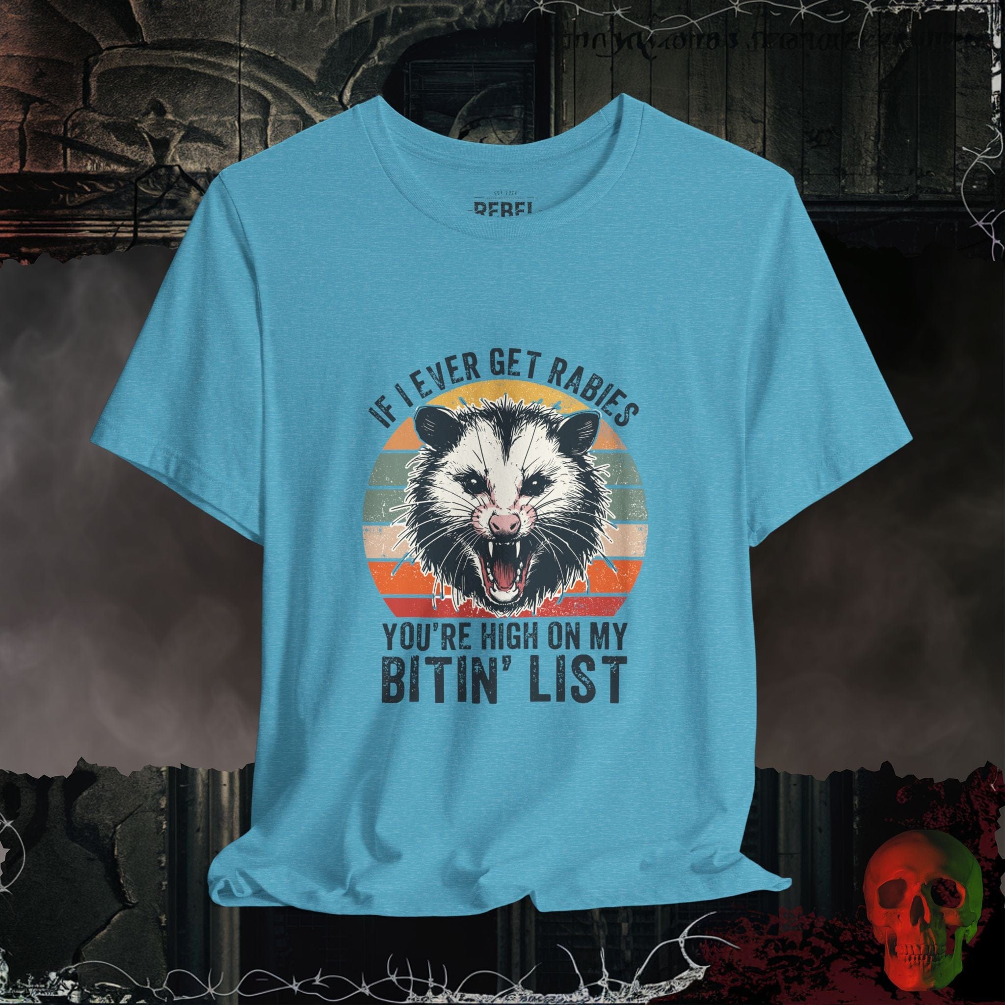 T-Shirt Heather Aqua / S Rabid Revenge – Bitin’ List Tee