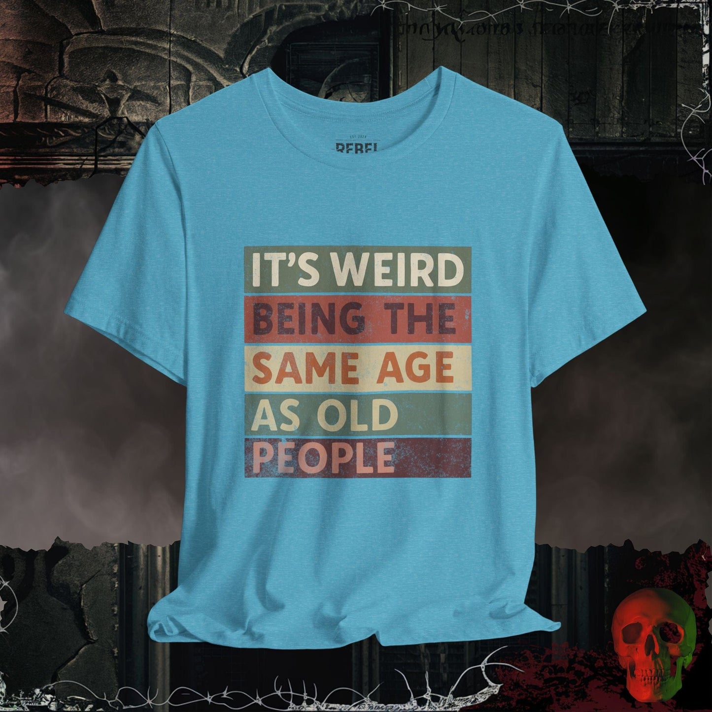 T-Shirt Heather Aqua / S Same Age as Old People T-Shirt