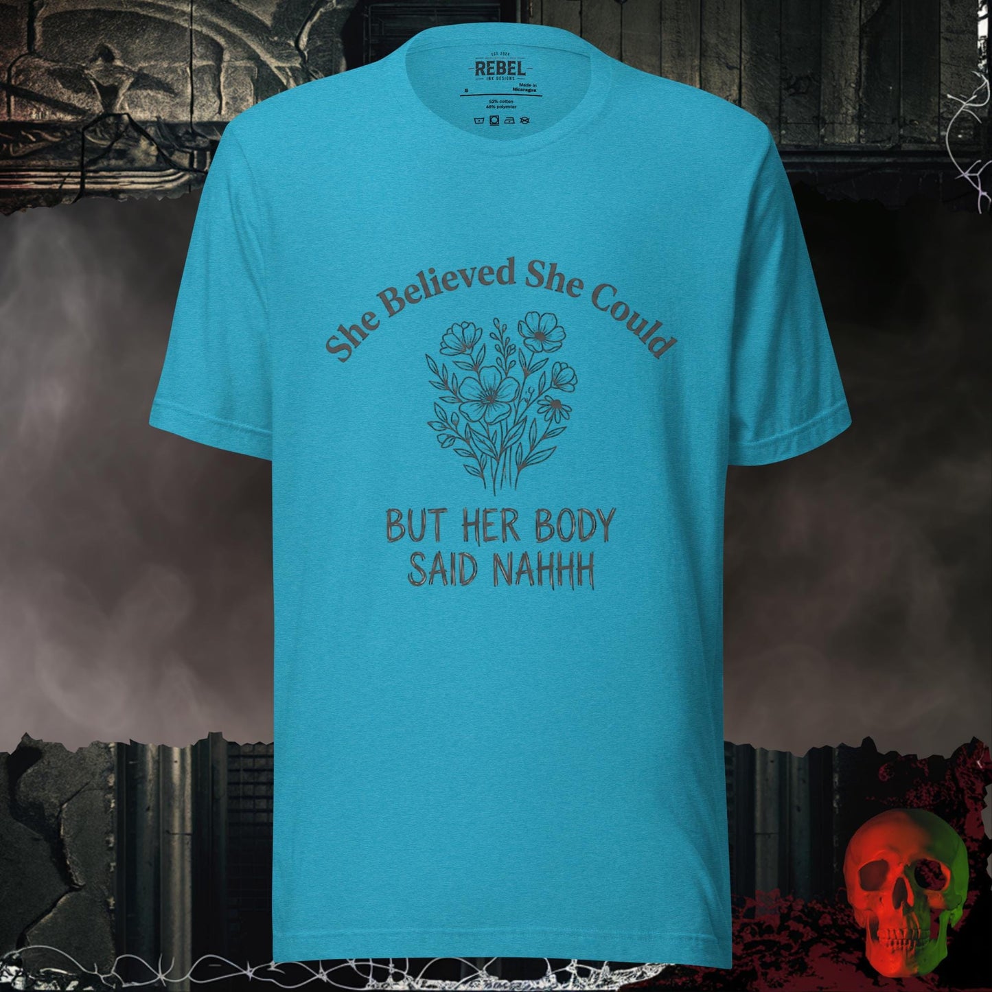 T-Shirt Heather Aqua / S She Believed She Could Tee