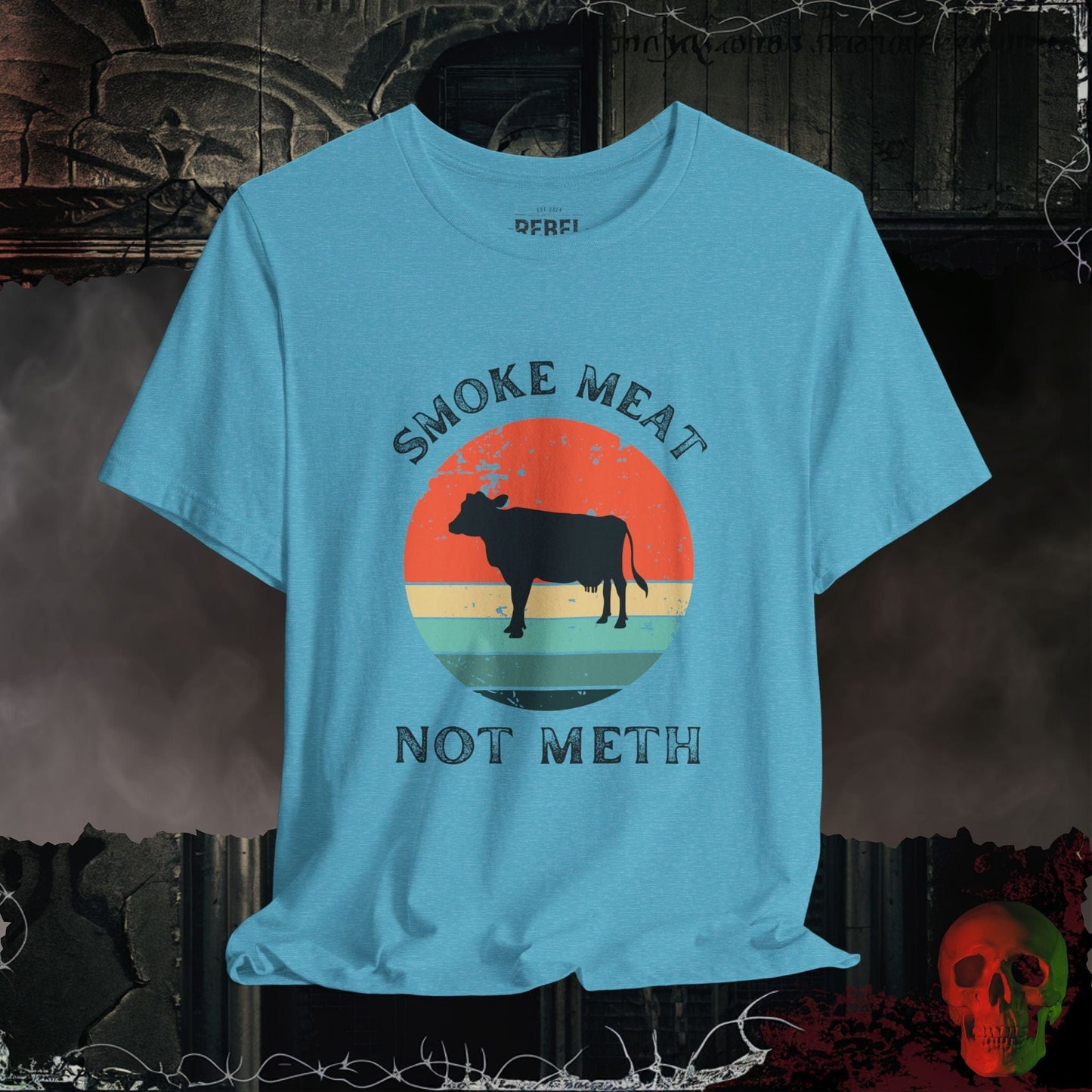 T-Shirt Heather Aqua / S Smoke Meat T-Shirt