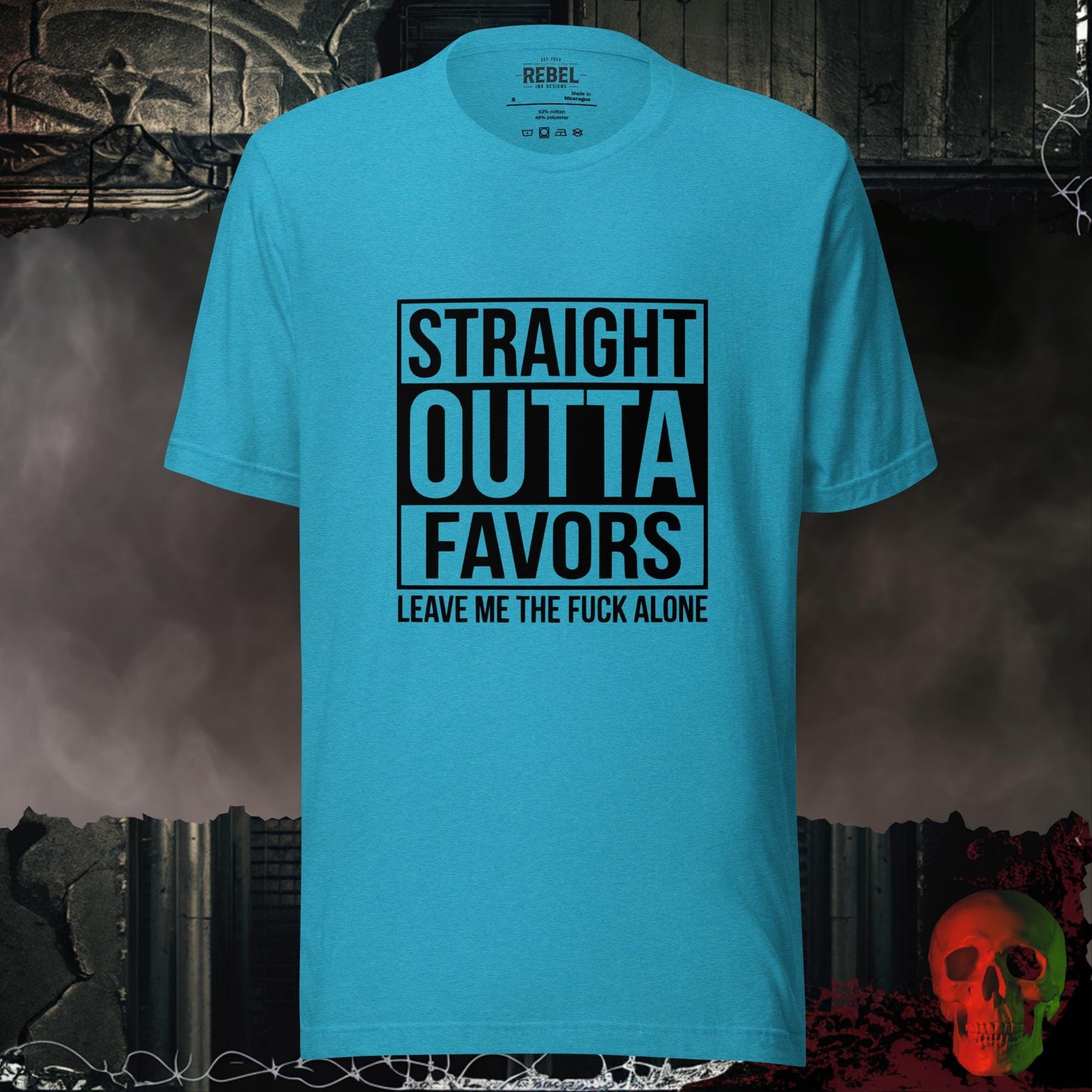 T-Shirt Heather Aqua / S Straight Out of Favors Tee