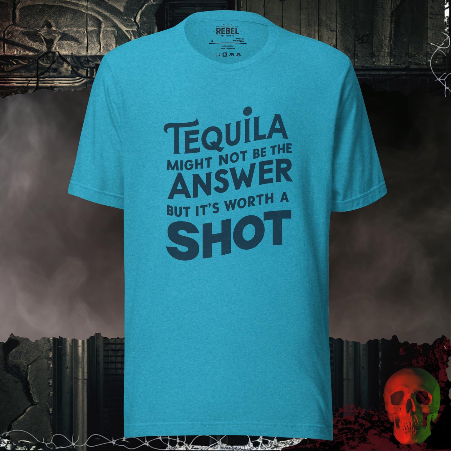 T-Shirt Heather Aqua / S Tequilla is a Decision Tee