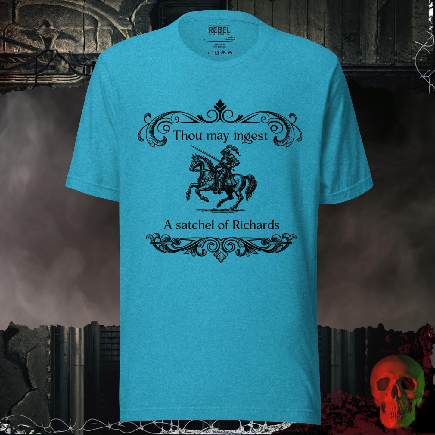 T-Shirt Heather Aqua / S Thou May Ingest a Satchel of Richards