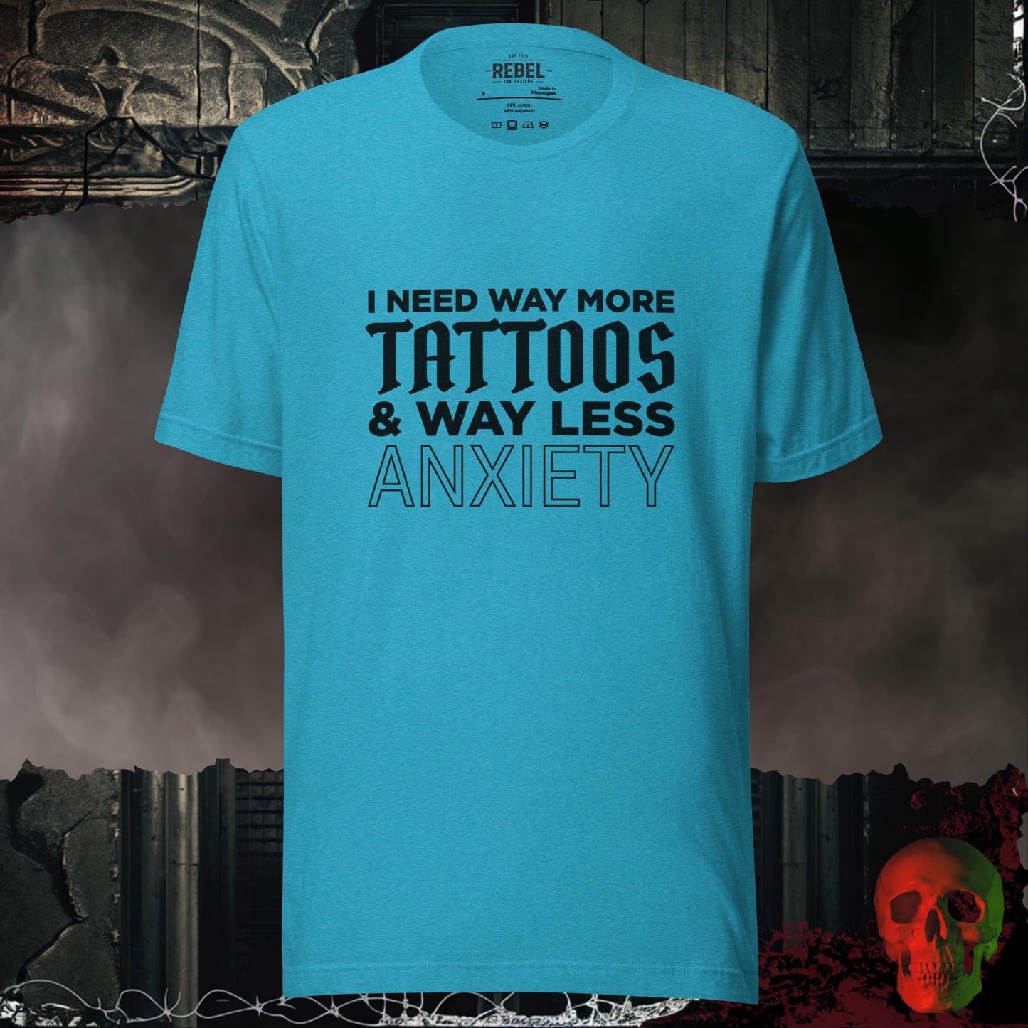 T-Shirt Heather Aqua / S Way More Tattoos Tee