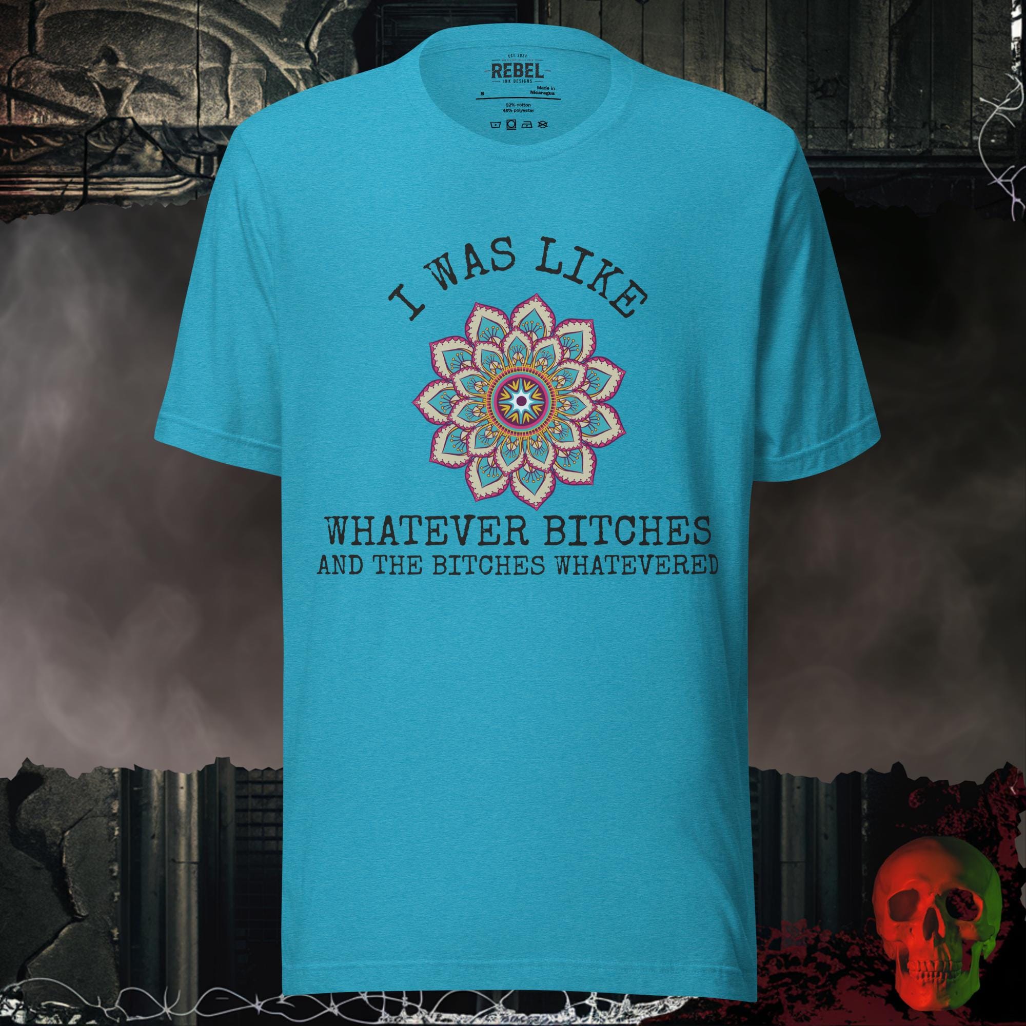 T-Shirt Heather Aqua / S Whatever Bitches Graphic Tee | Rebel Ink Designs