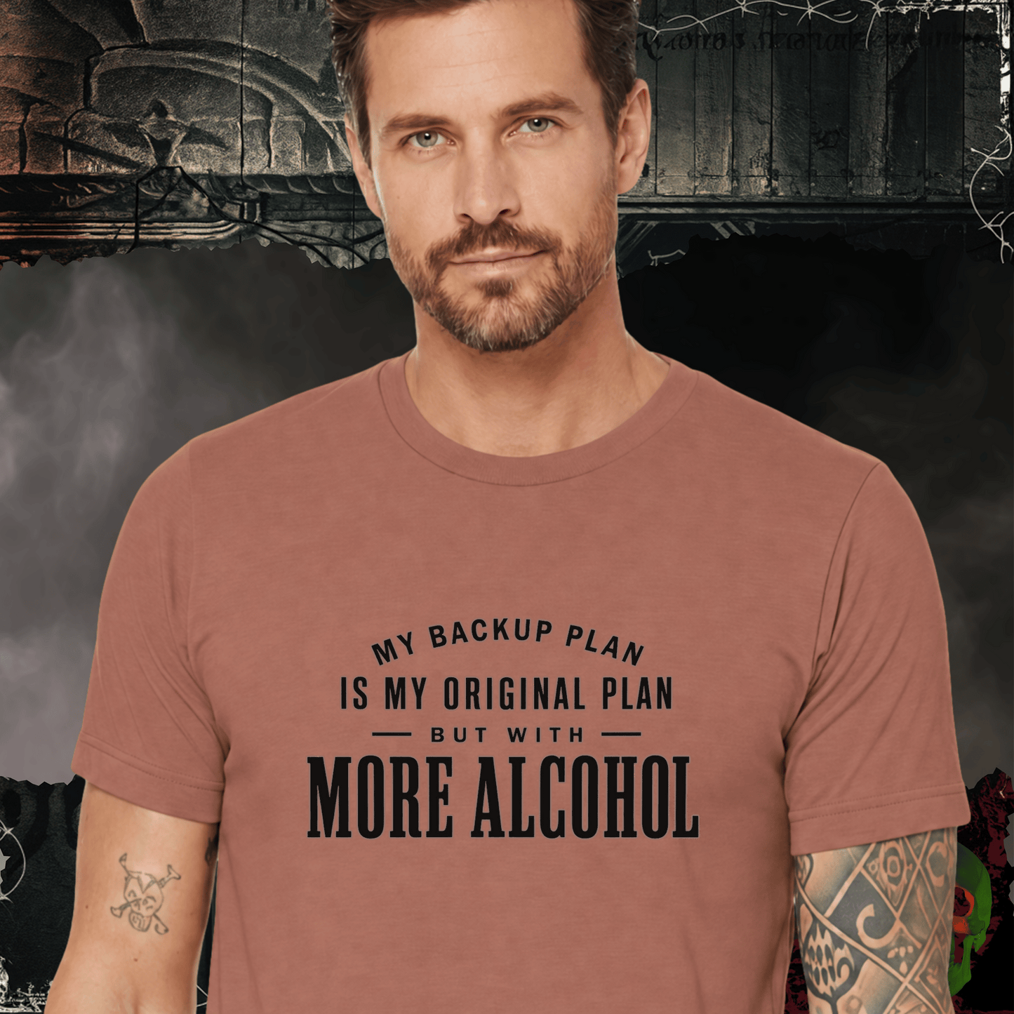 T-Shirt Heather Clay / S Backup Plan -More Booze