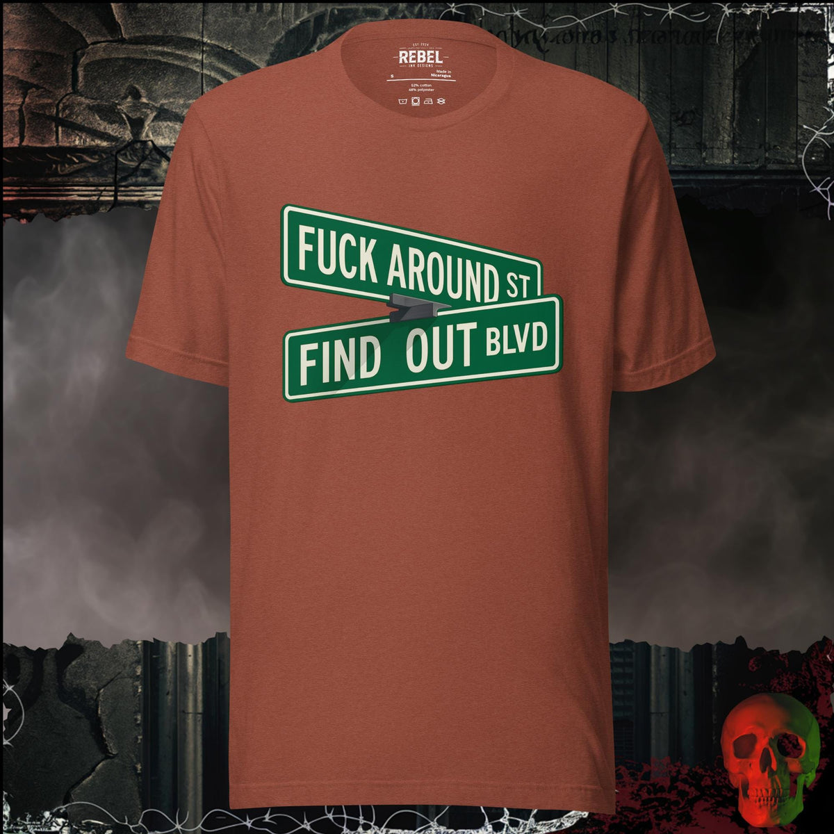 T-Shirt Heather Clay / S F*ck Around and Find Out Graphic Tee | Rebel Ink Designs